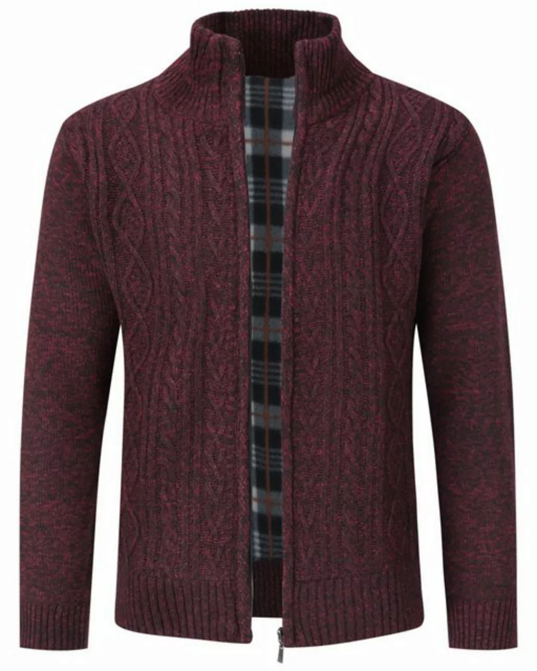 Allthemen Cardigan mit Stehkragen Herren warme Strickjacke günstig online kaufen