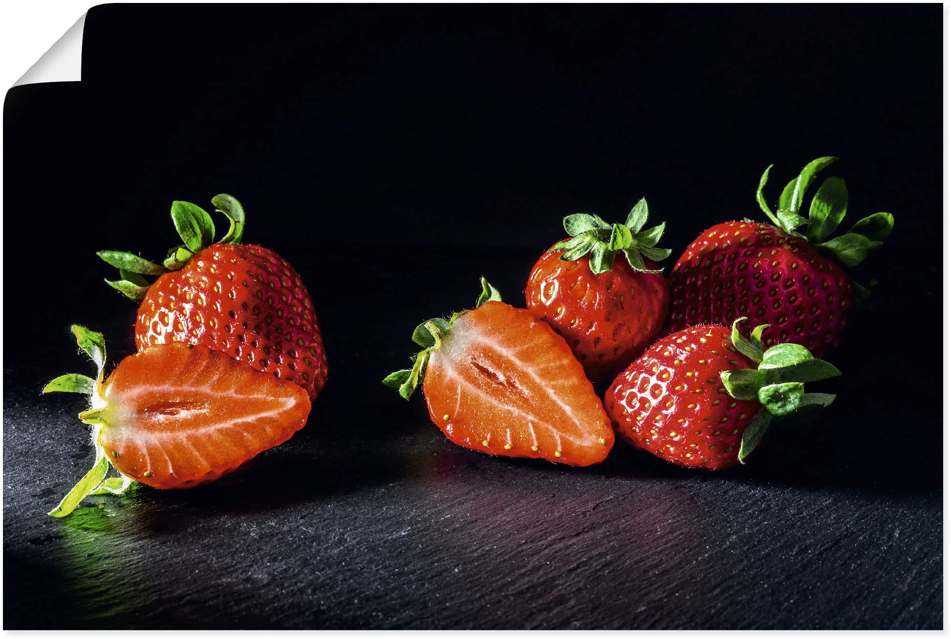 Artland Wandbild "Erdbeeren, süß und fruchtig", Obst Bilder, (1 St.), als L günstig online kaufen