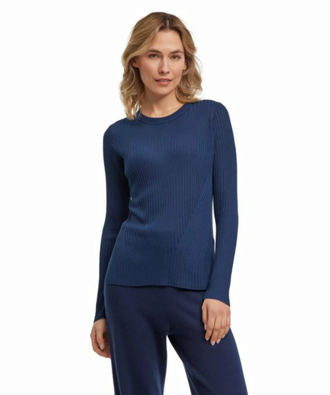 FALKE Strickpullover mit fein gerippter Plissee-Struktur günstig online kaufen