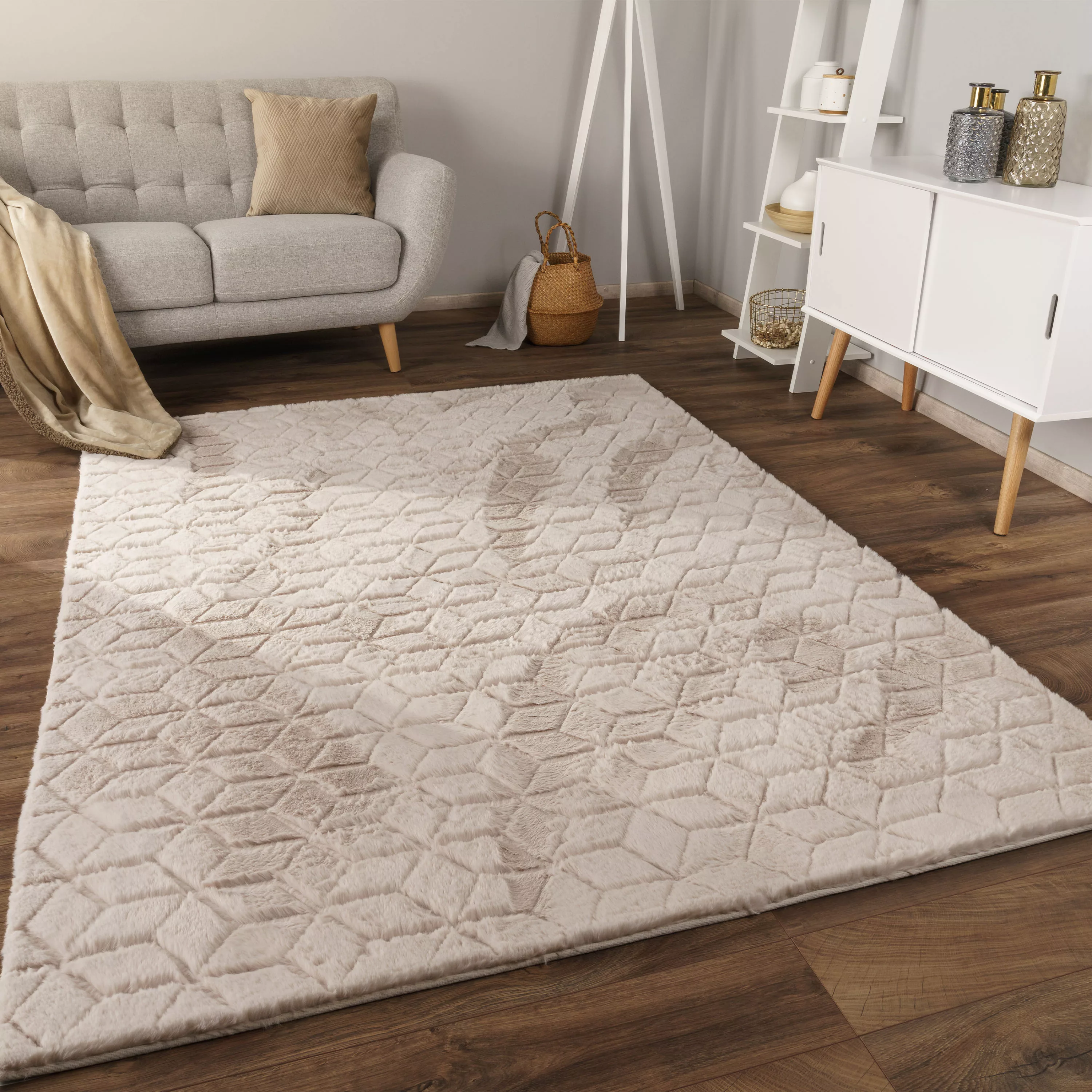 Paco Home Hochflor-Teppich »Arnheim 745«, rechteckig, Uni Farben, modernes günstig online kaufen