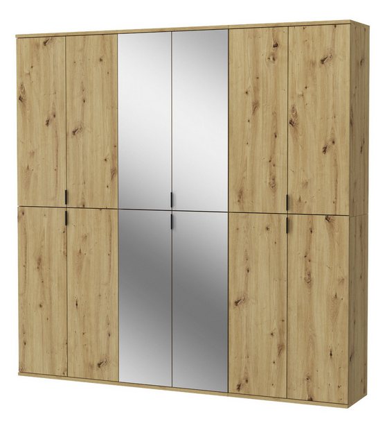 Inn.Furn Kleiderschrank Line-Up (in Artisan Eiche, 183 x 193 cm) mit Spiege günstig online kaufen