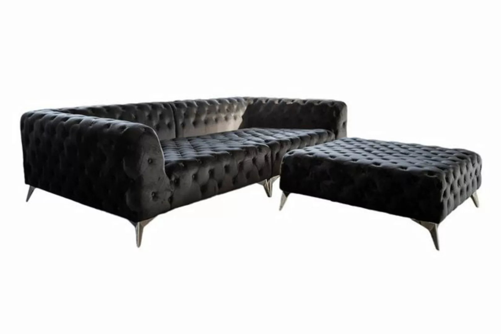 KAWOLA Big-Sofa NARLA, Sofa Chesterfield Velvet versch. Farben mit o. ohne günstig online kaufen