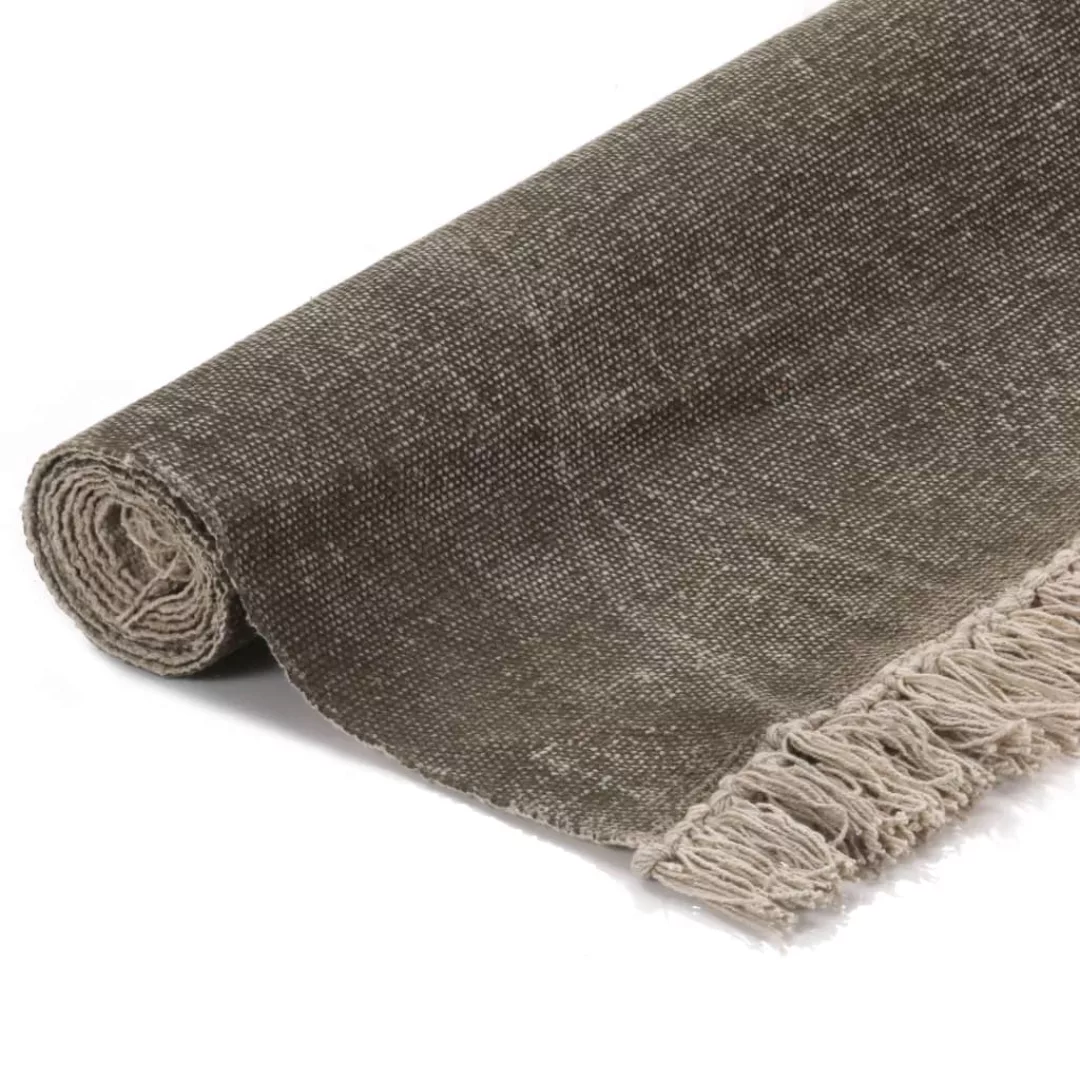 Kelim-teppich Baumwolle 160x230 Cm Taupe günstig online kaufen
