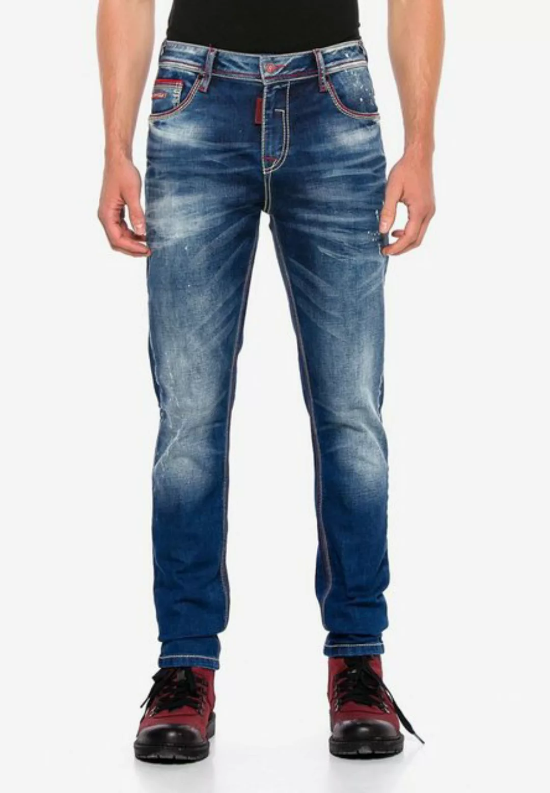 Cipo & Baxx Straight-Jeans in geradem Schnitt günstig online kaufen