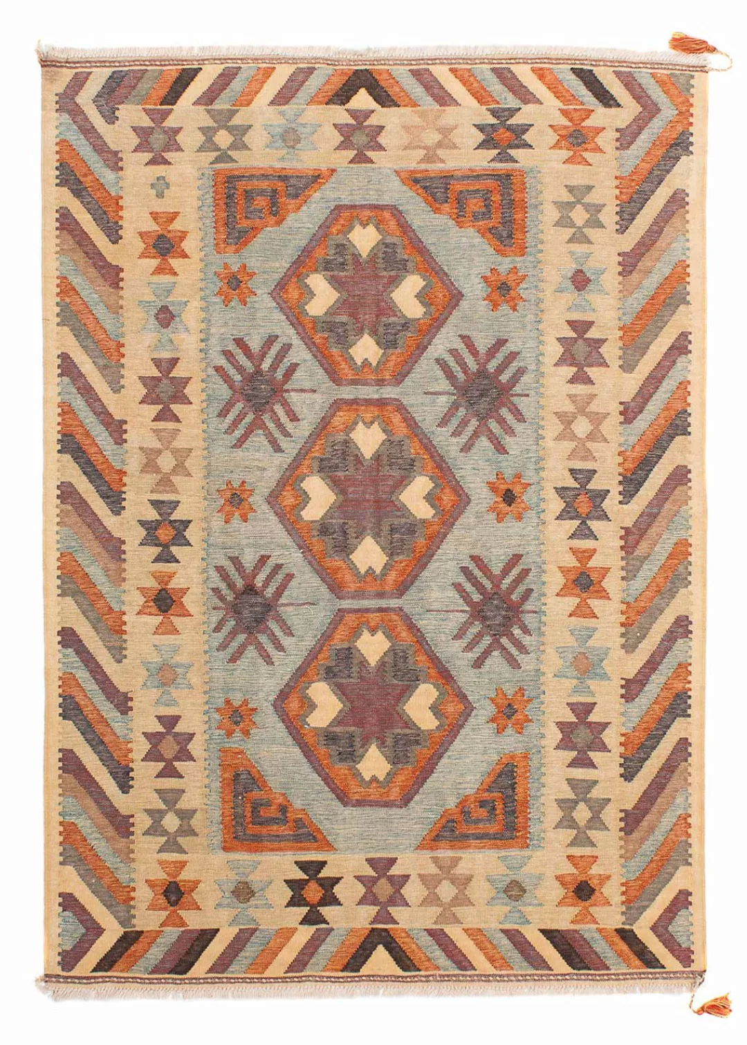 morgenland Wollteppich »Kelim - Oriental - 204 x 147 cm - mehrfarbig«, rech günstig online kaufen