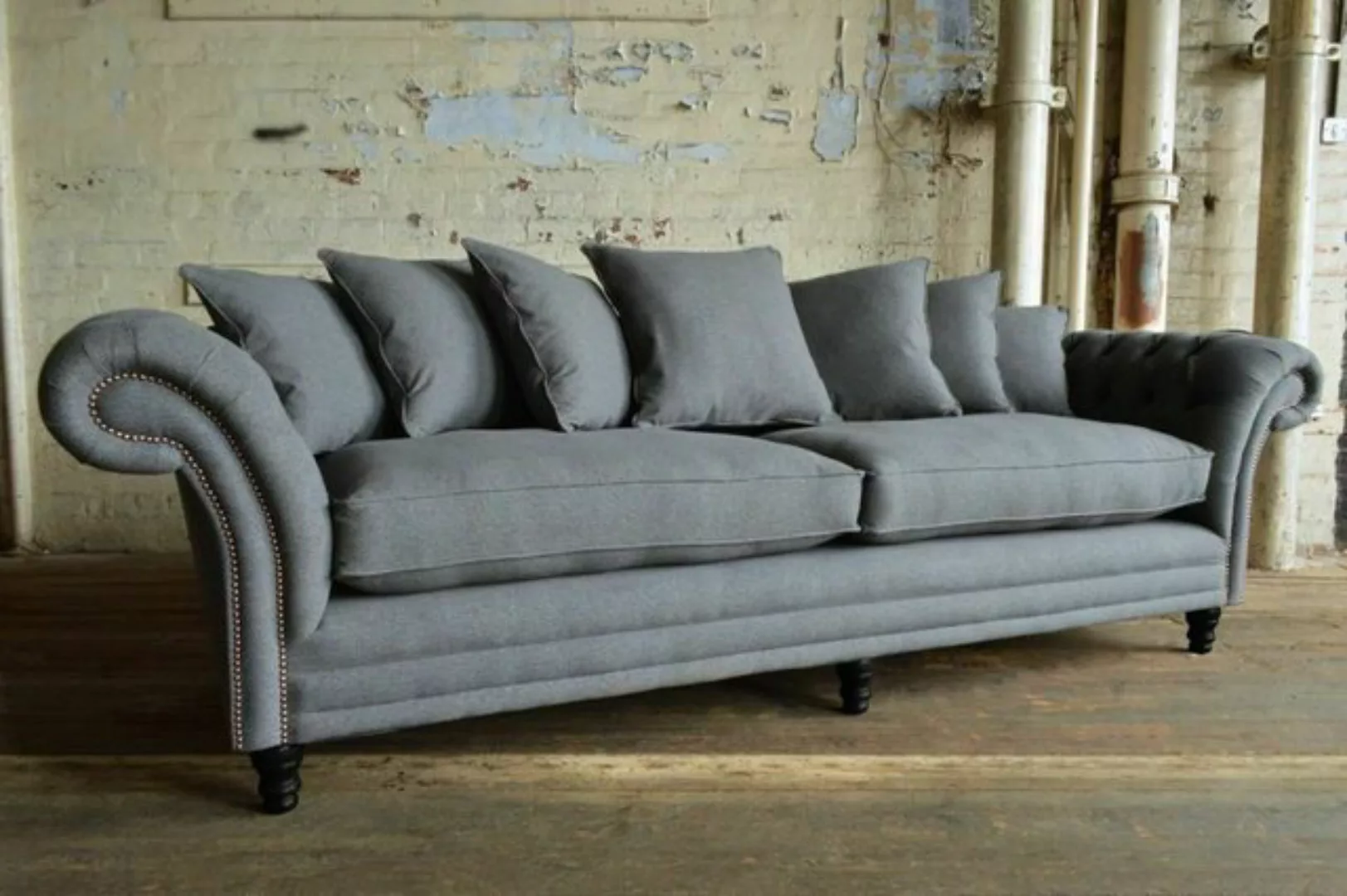 JVmoebel Chesterfield-Sofa, XXL Big Sofa Couch Chesterfield 245cm Polster S günstig online kaufen