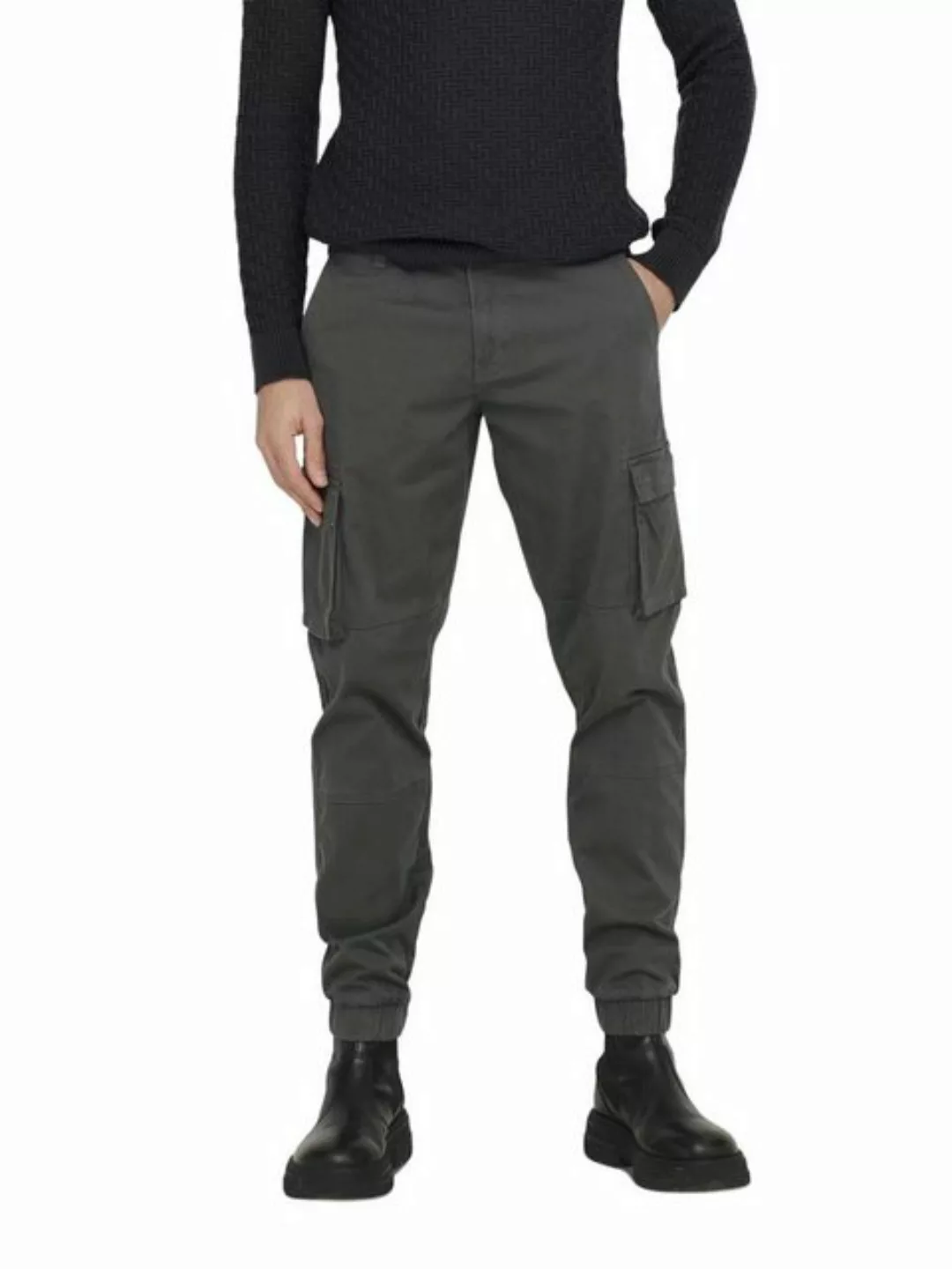 Only & Sons Herren Cargo Hose ONSCAM STAGE 6687 - Tapered Fit - Grau günstig online kaufen