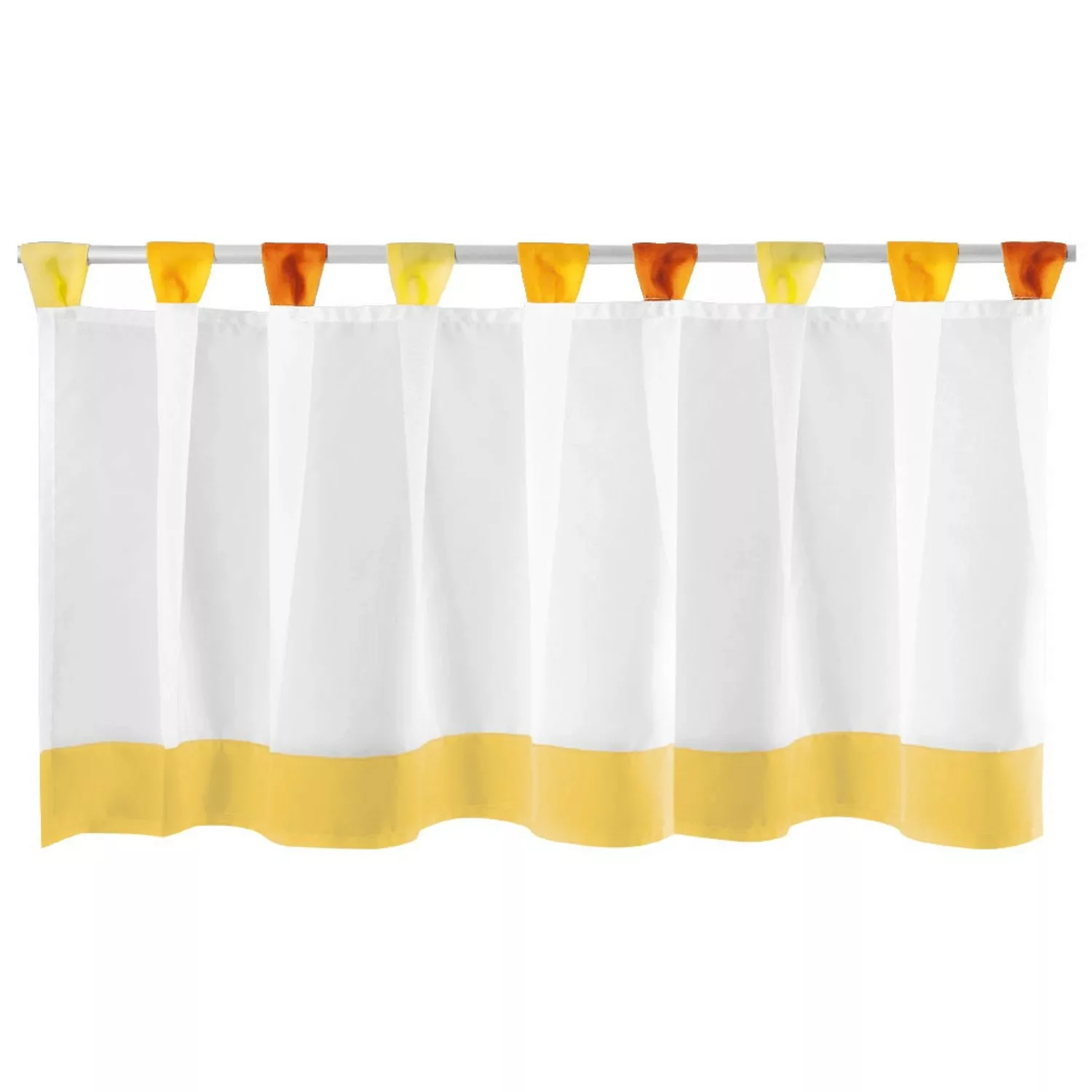 Arsvita Bistrogardine mit Schlaufen 150 cm x 45 cm Gelb Orange günstig online kaufen