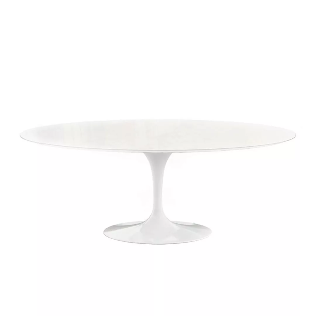 Knoll International - Saarinen Tisch Oval - Outdoor - weiß/Gestell weiß/BxH günstig online kaufen
