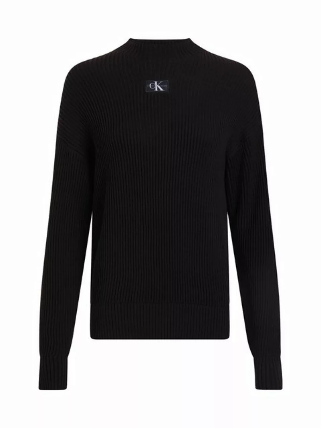 Calvin Klein Jeans Plus Stehkragenpullover PLUS WOVEN LABEL LOOSE SWEATER i günstig online kaufen