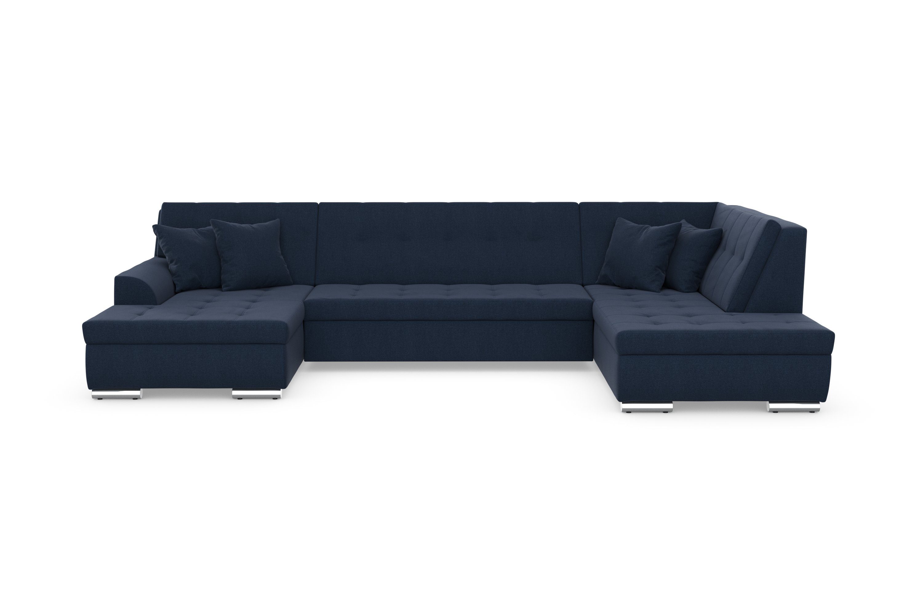 DOMO collection Wohnlandschaft "Treviso incl. Zierkissen, moderne Steppung, günstig online kaufen