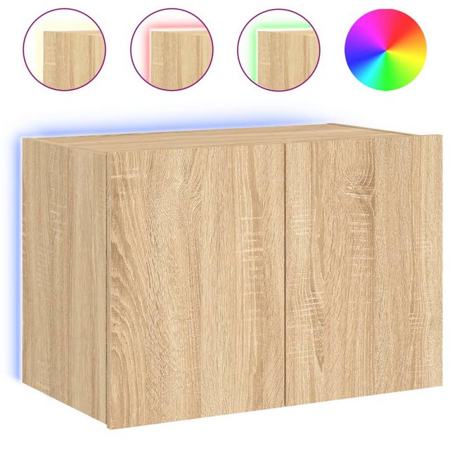 vidaXL TV-Schrank TV-Wandschrank mit LED-Leuchten Sonoma-Eiche 60x35x41 cm günstig online kaufen