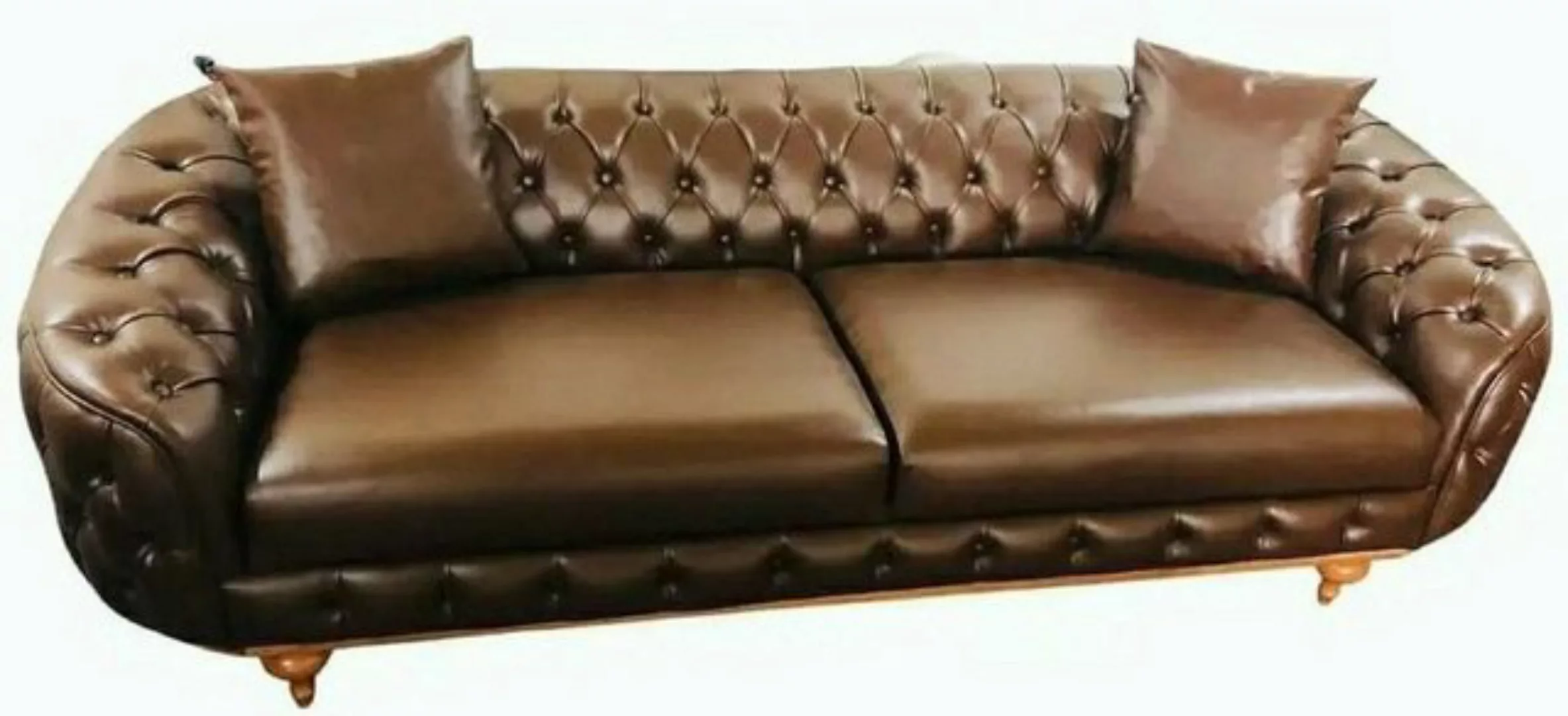 Casa Padrino Chesterfield-Sofa Casa Padrino Luxus Chesterfield Kunstleder S günstig online kaufen