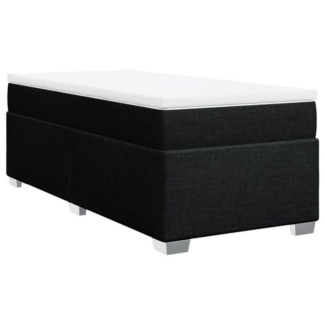 vidaXL Boxspringbett, Boxspringbett mit Matratze Schwarz 90x190 cm Stoff günstig online kaufen