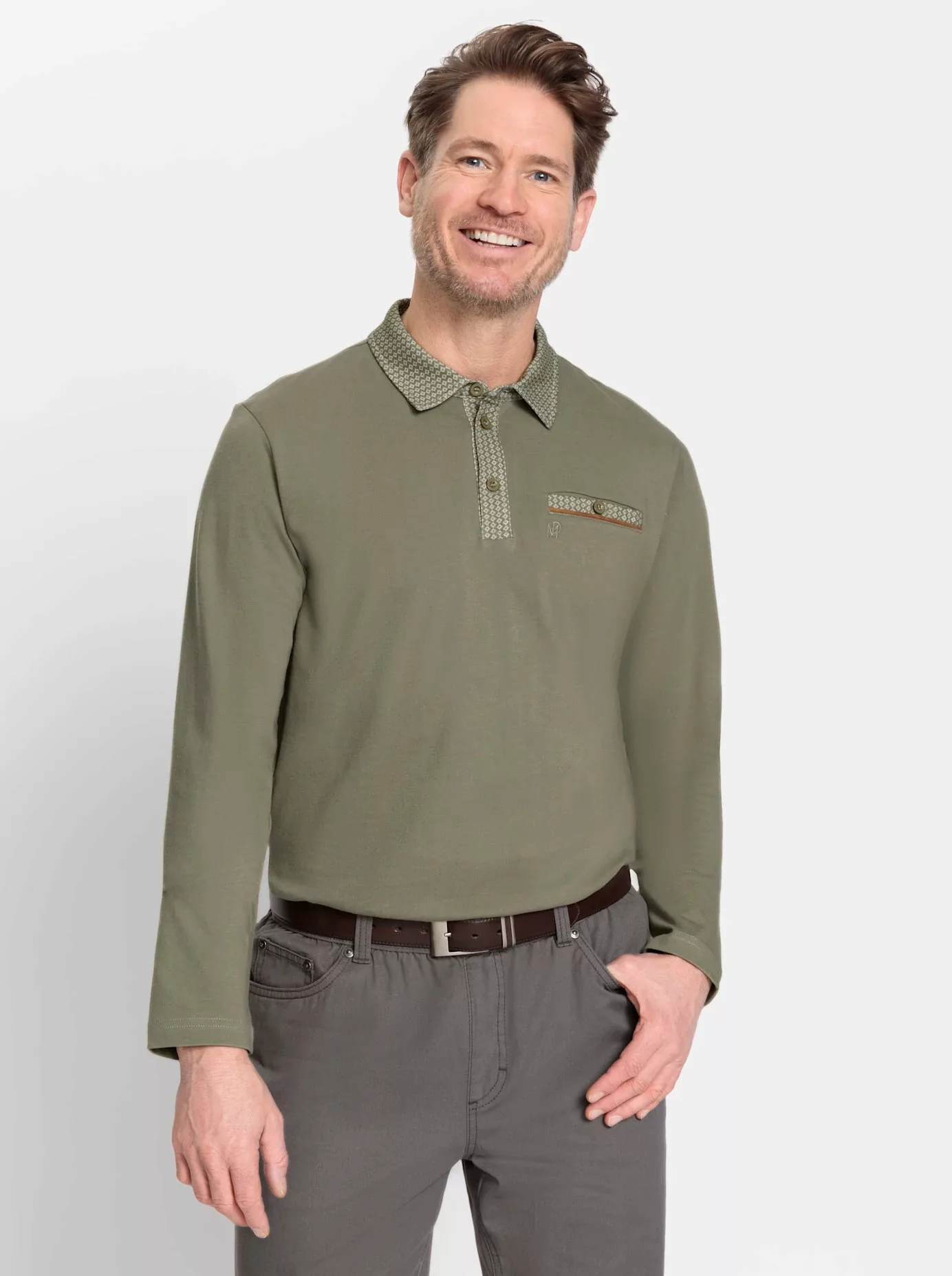 Marco Donati Poloshirt "Langarm-Poloshirt", (1 tlg.) günstig online kaufen