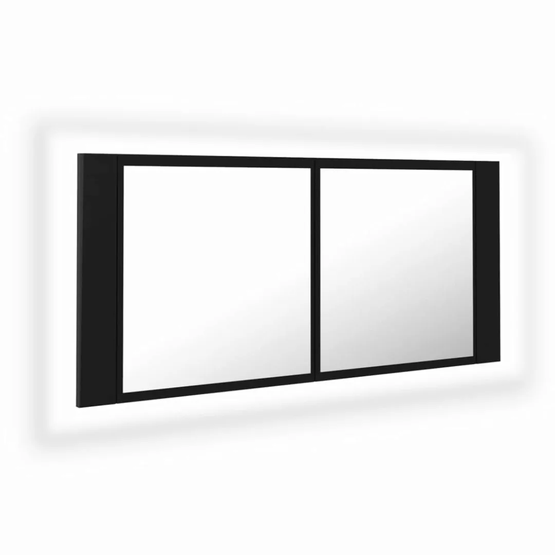 Led-bad-spiegelschrank Schwarz 100x12x45 Cm günstig online kaufen