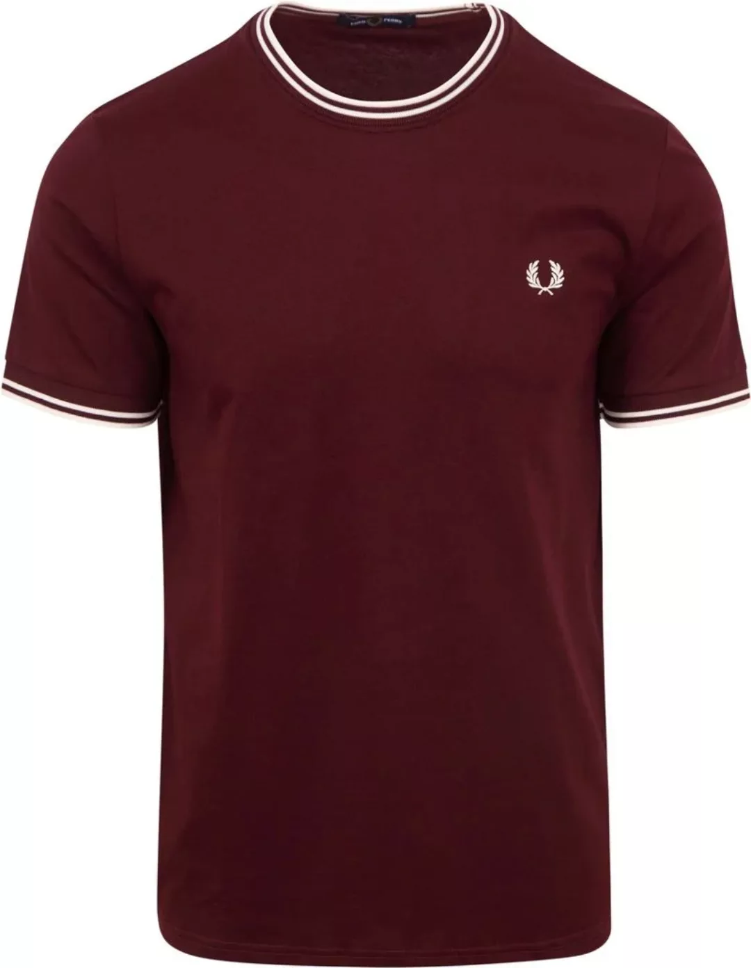 Fred Perry Twin Tipped T-shirt Bordeaux - Größe XL günstig online kaufen