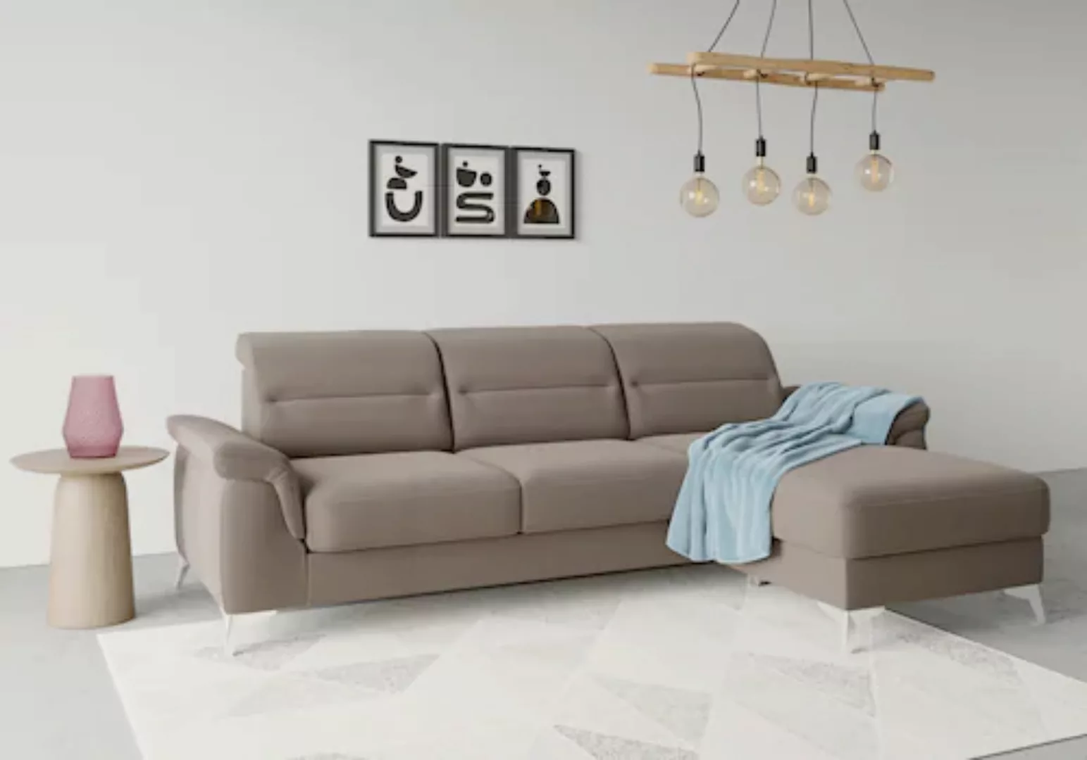 sit&more Ecksofa Sinatra L-Form, mit Recamiere, optinal mit Kopfteilverstel günstig online kaufen