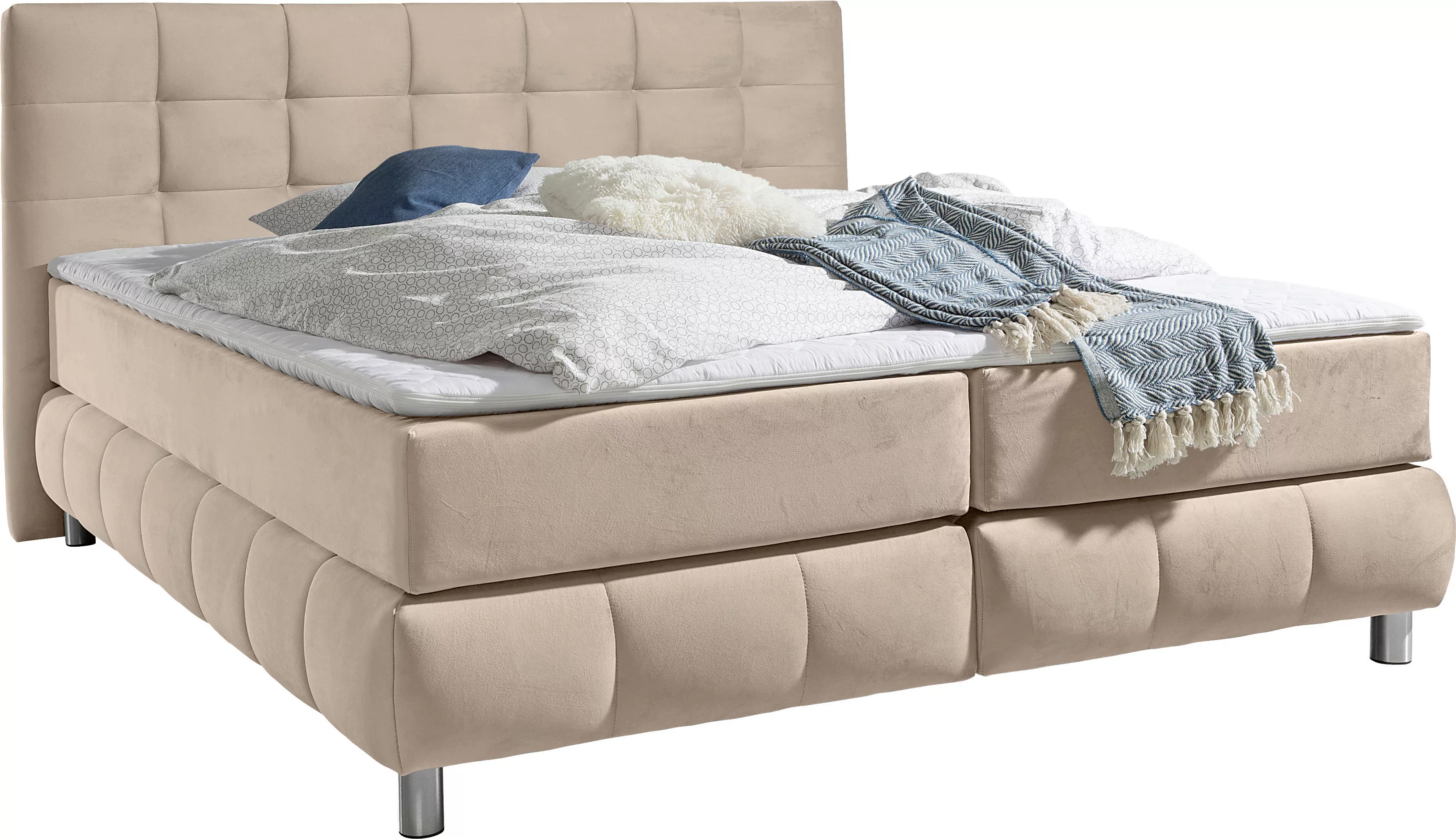 andas Boxspringbett "Salo", incl. Topper, 6 Breiten, 2 Härtegrade, TFK auch günstig online kaufen