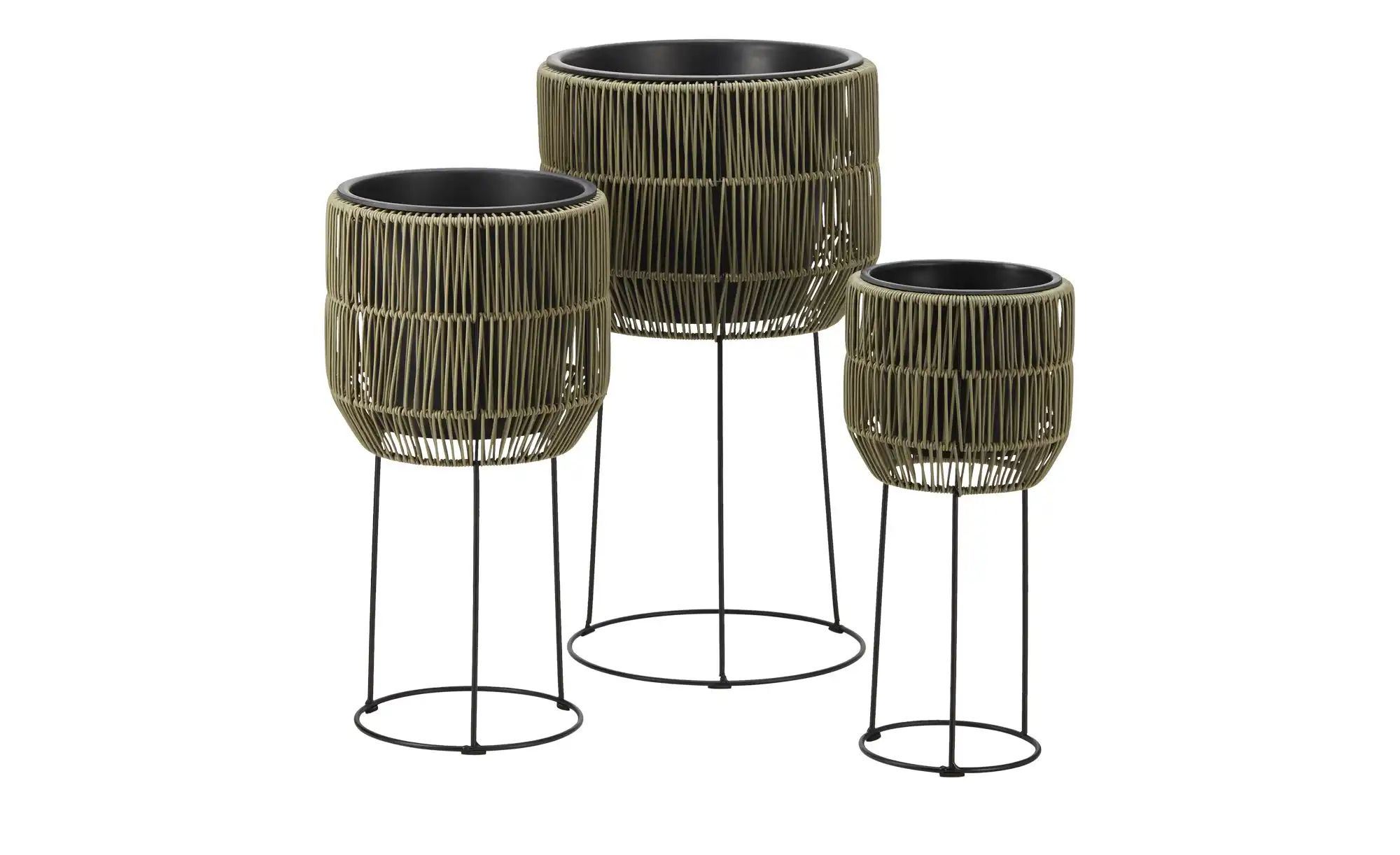 Pflanztopf auf Metallständer  3er Set   ¦ braun ¦ Polyethylen,Metall ¦ Maße günstig online kaufen
