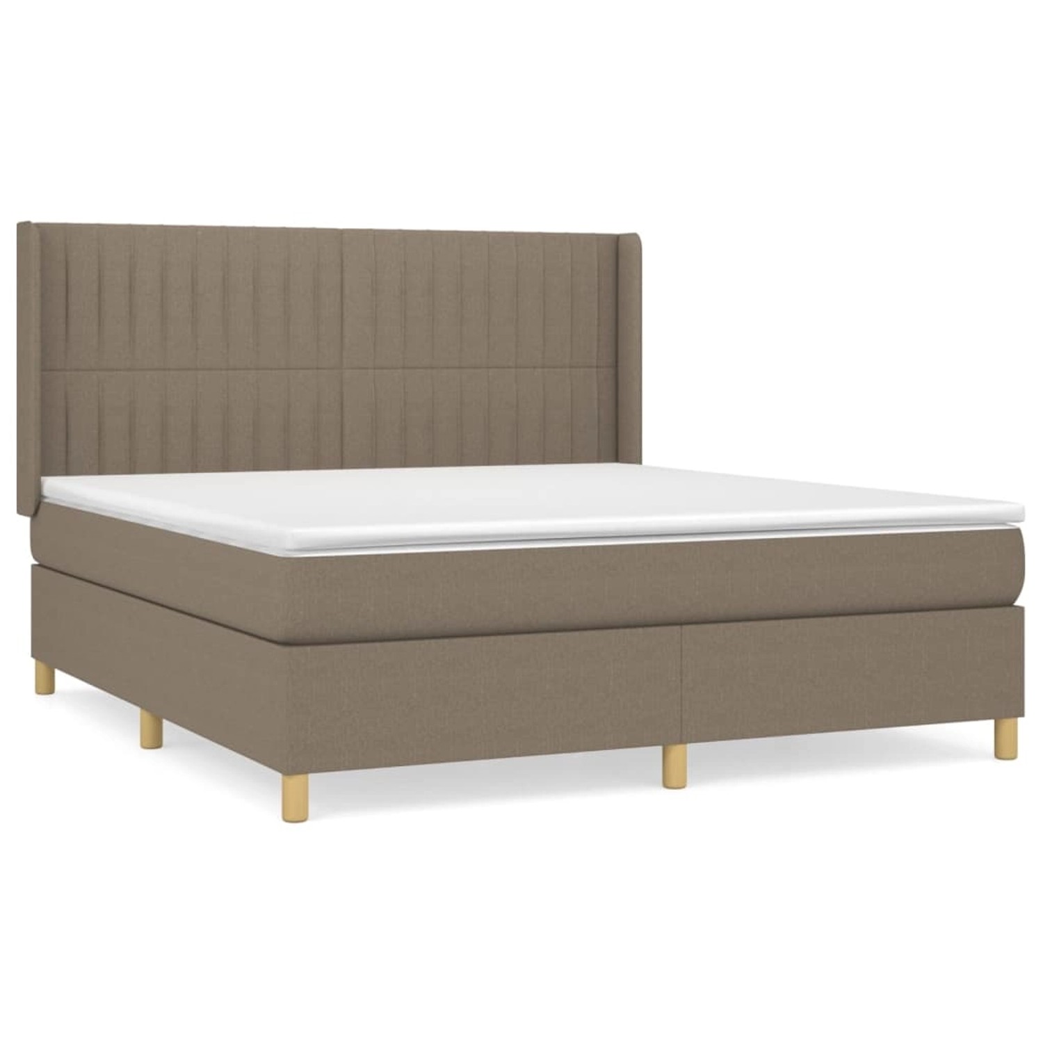 vidaXL Boxspringbett mit Matratze Taupe 180x200 cm Stoff1378274 günstig online kaufen