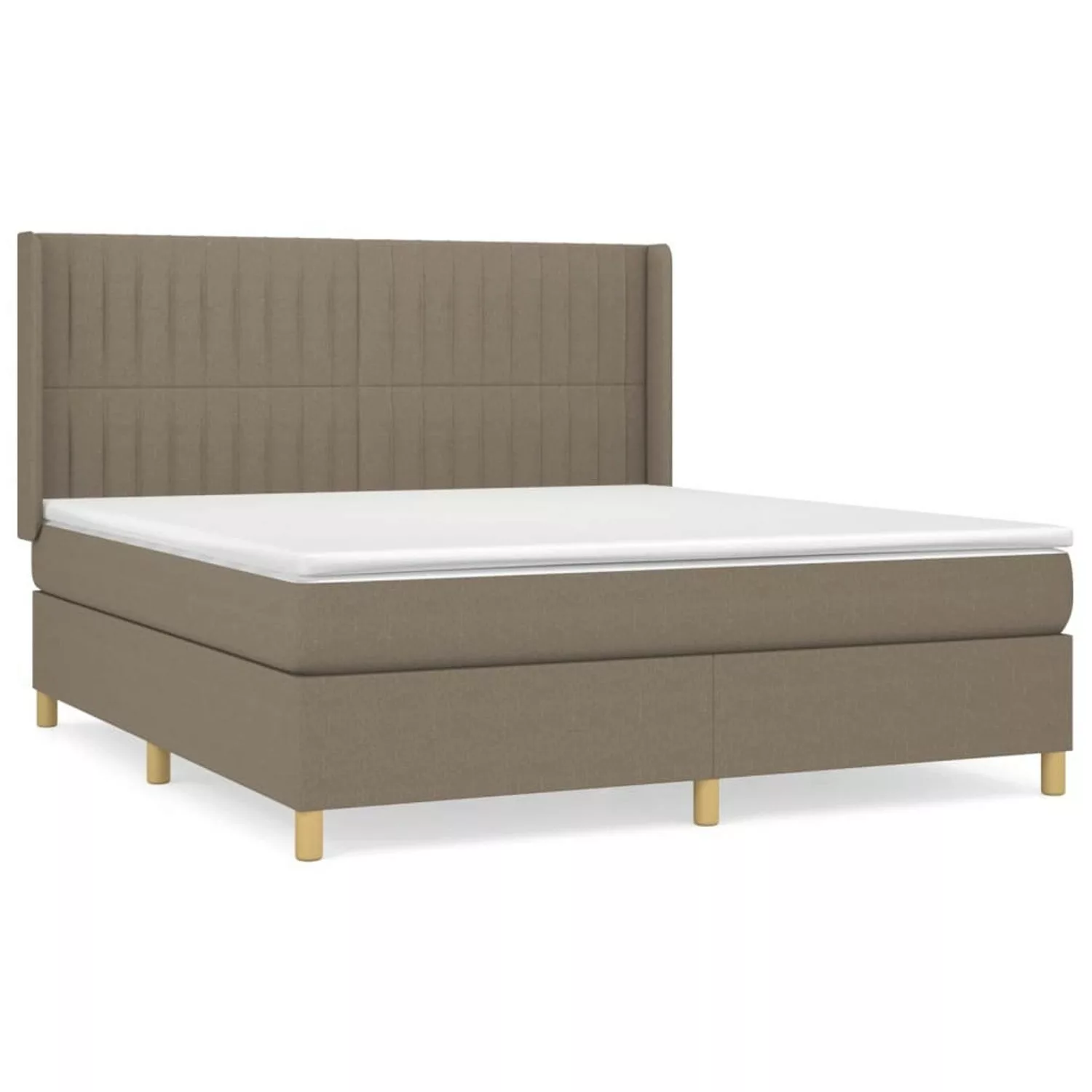 vidaXL Boxspringbett mit Matratze Taupe 180x200 cm Stoff1378274 günstig online kaufen