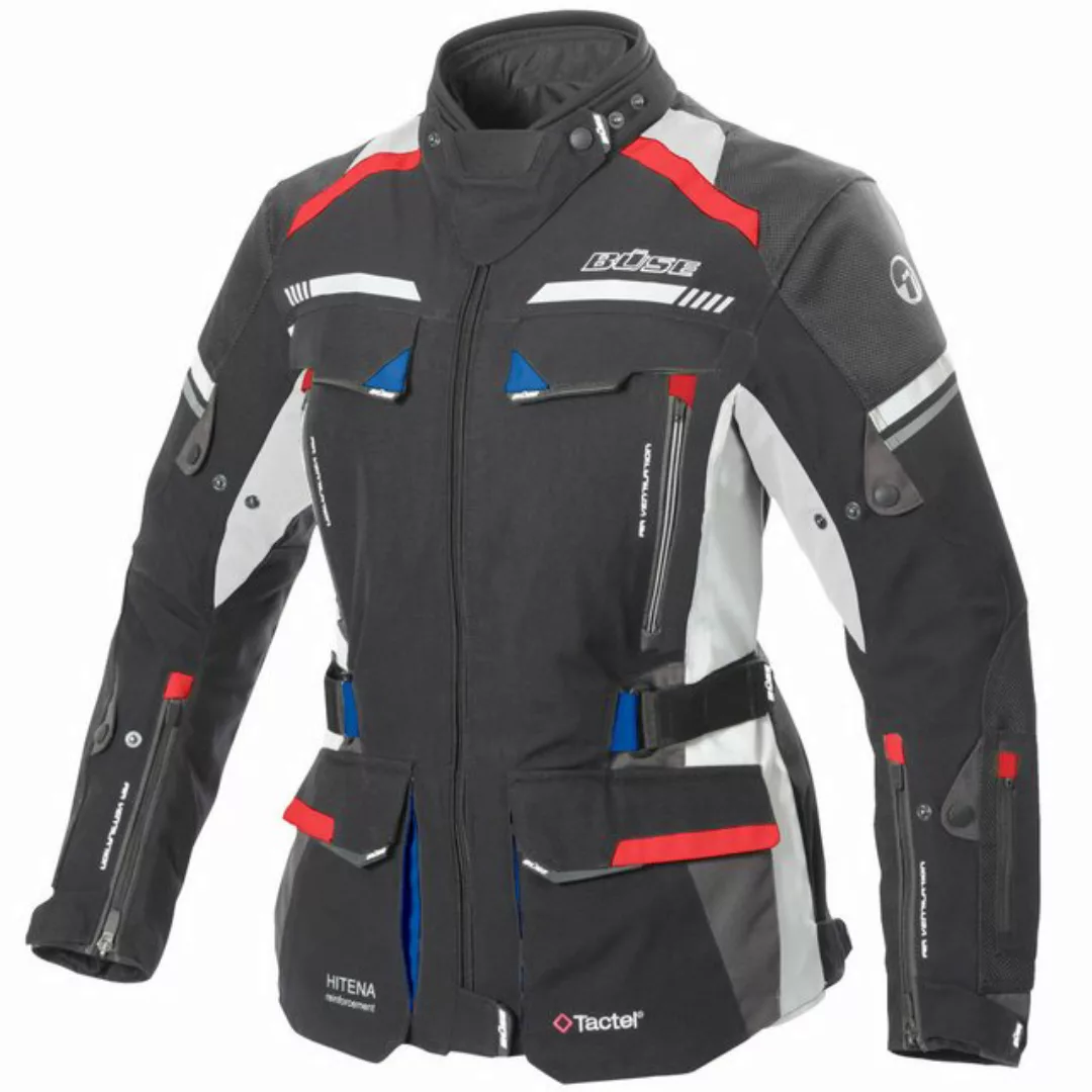 Büse Motorradjacke Büse Highland II Damen Jacke schwarz / blau / rot 40 günstig online kaufen