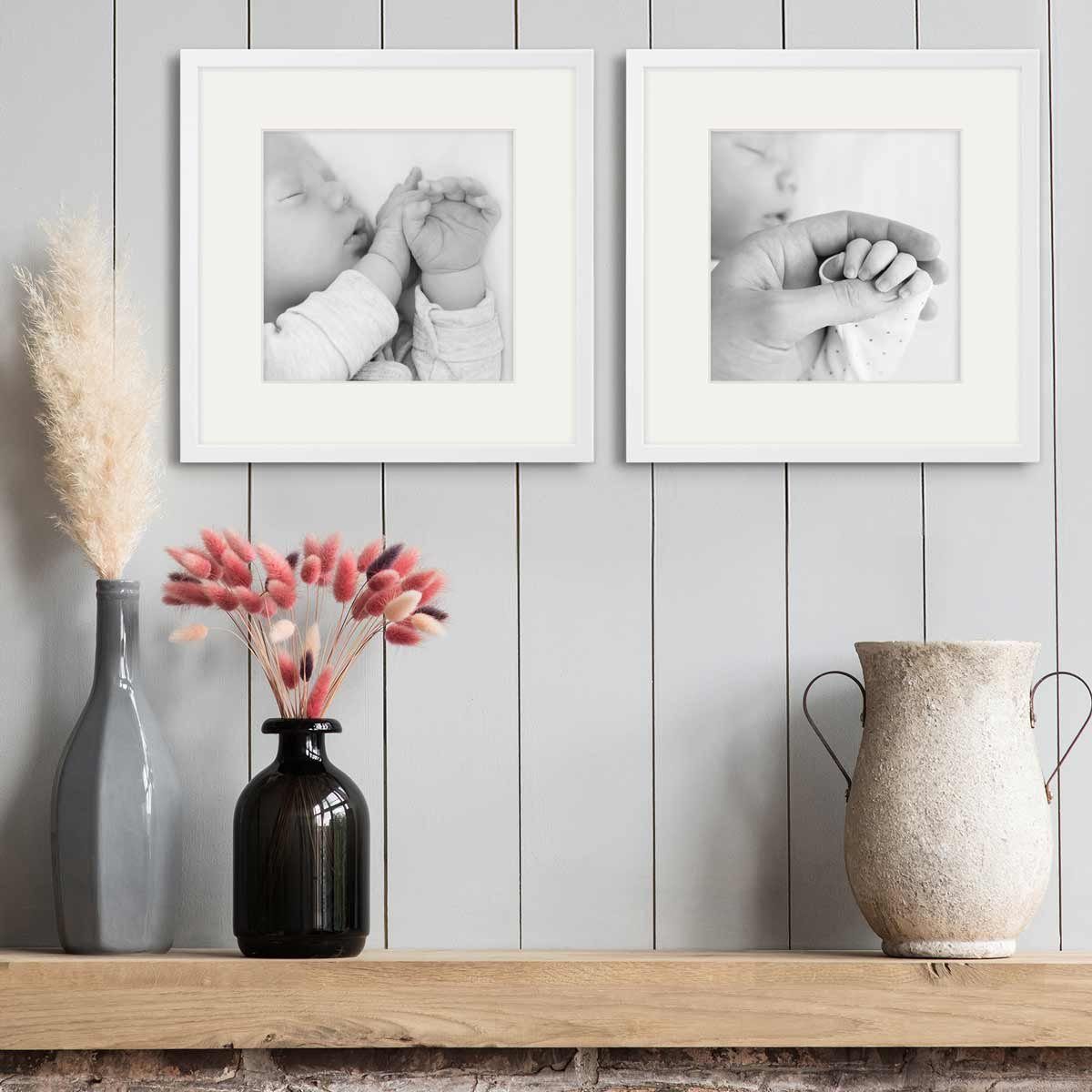 PHOTOLINI Bilderrahmen 2er Set Echtholz mit günstig online kaufen
