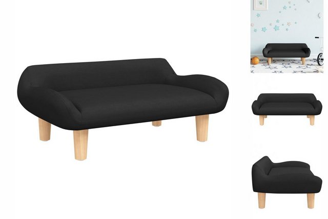 vidaXL Kindersofa Kindersofa Schwarz 70x40x24 cm Stoff Kindercouch Kindermö günstig online kaufen