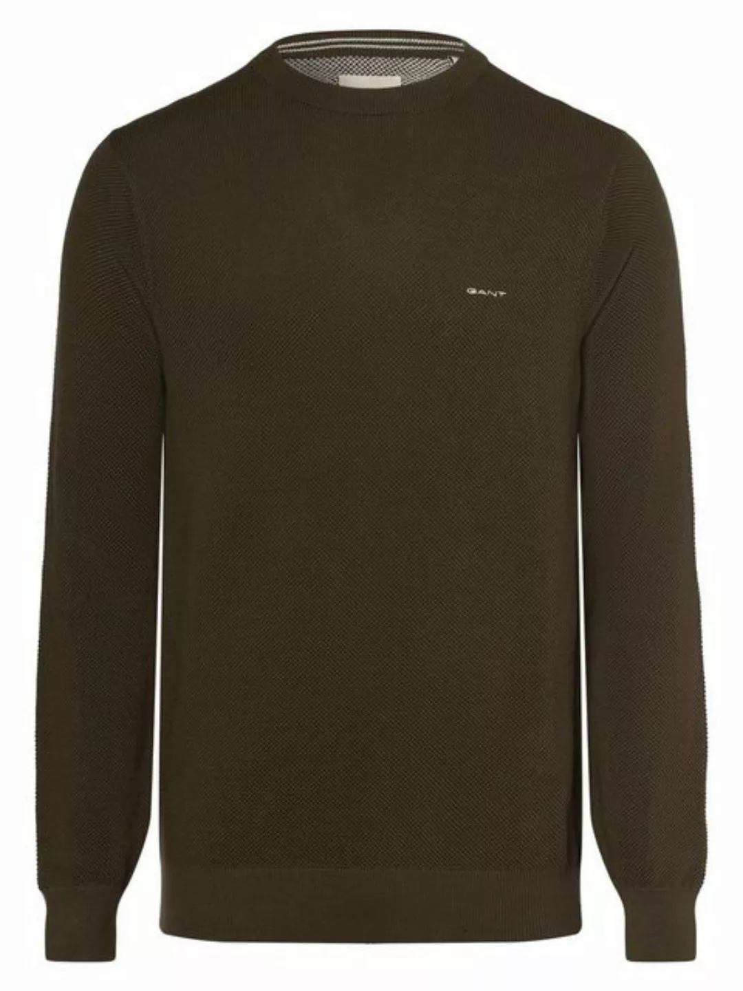 Gant Rundhalspullover COTTON PIQUE C-NECK mit Logostickerei auf der Brust günstig online kaufen