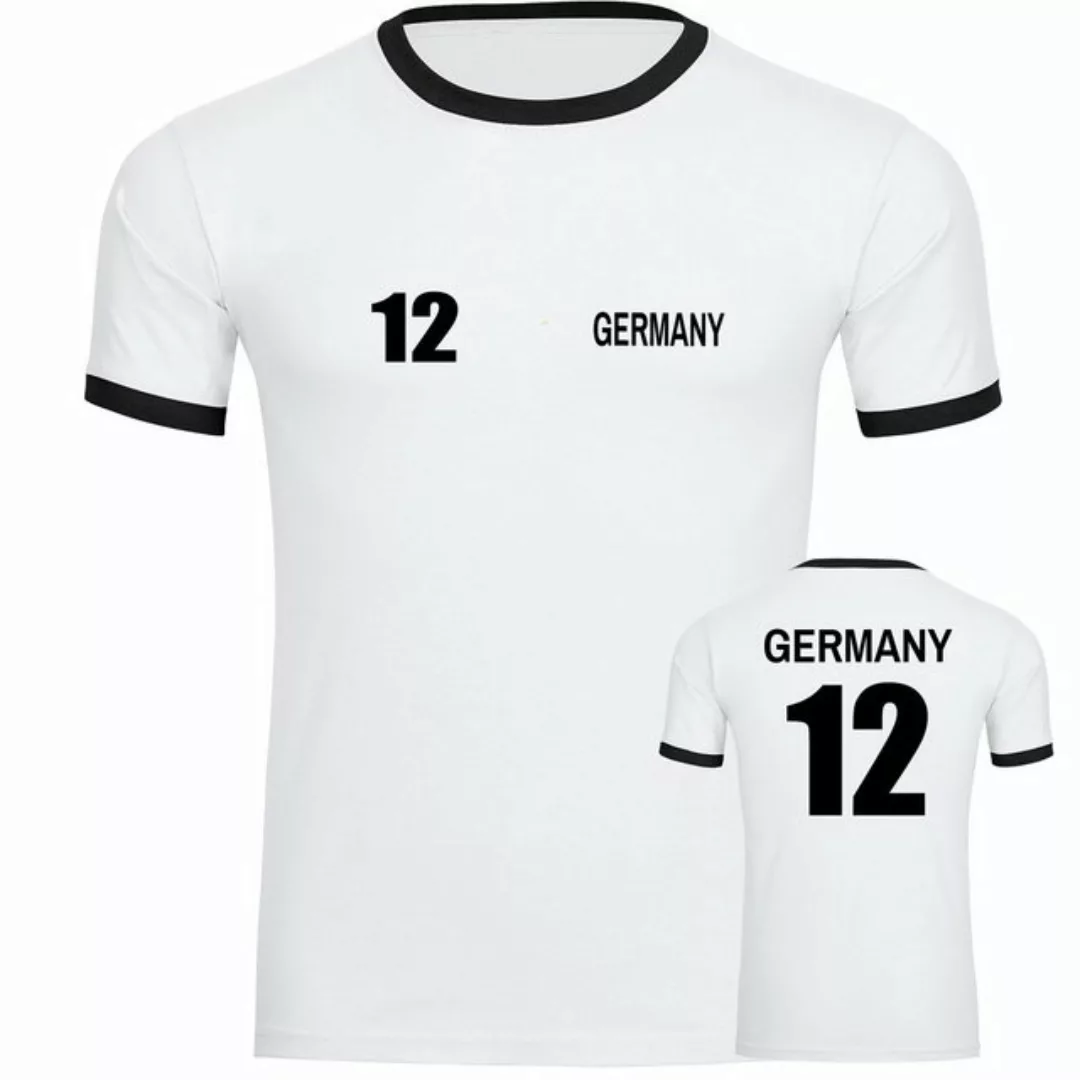 multifanshop T-Shirt Kontrast Germany - Trikot Nummer 12 - Männer günstig online kaufen