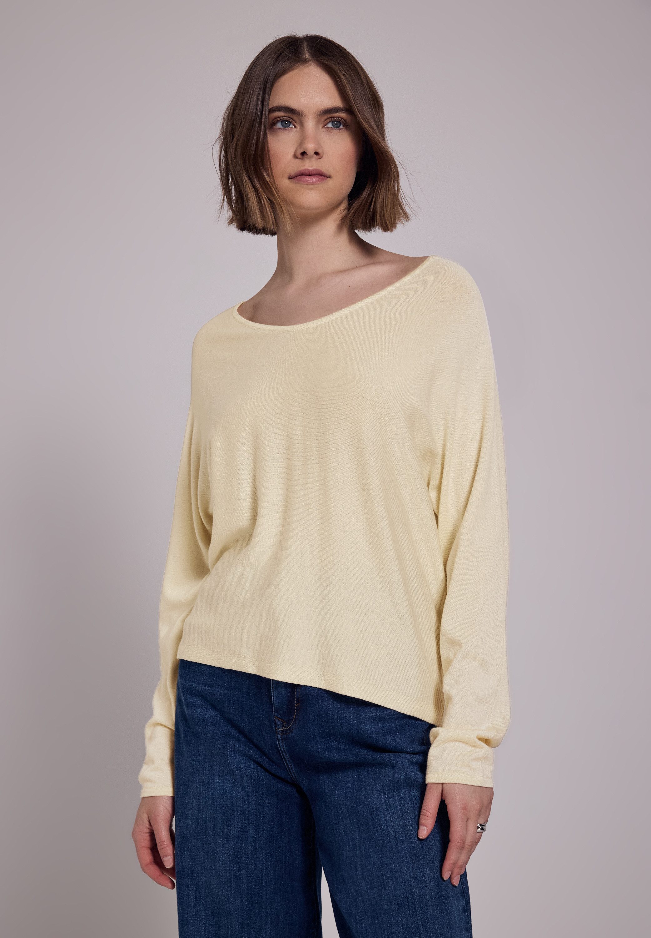 STREET ONE STUDIO Strickpullover, aus softem Materialmix günstig online kaufen