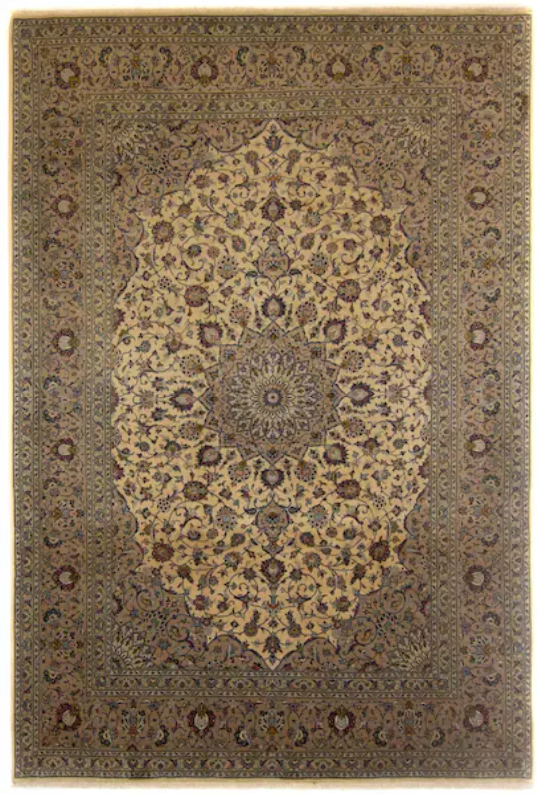 morgenland Wollteppich »Keshan Medaillon Marrone chiaro 347 x 244 cm«, rech günstig online kaufen