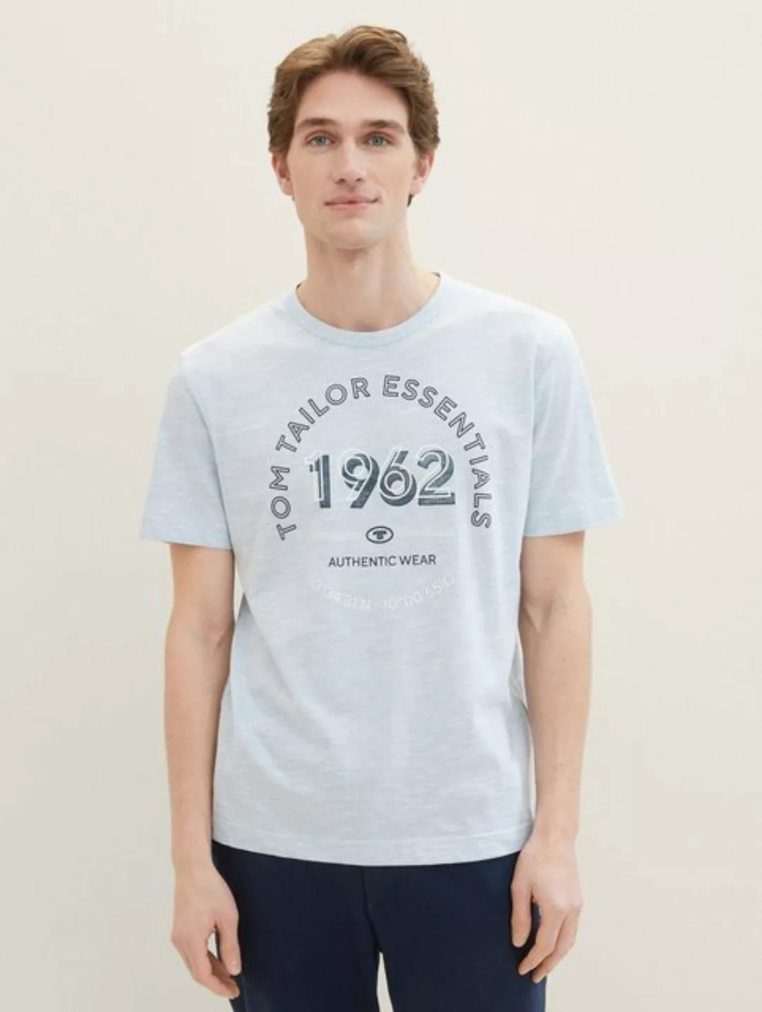 Tom Tailor Herren T-Shirt PRINTED LOGO - Regular Fit günstig online kaufen