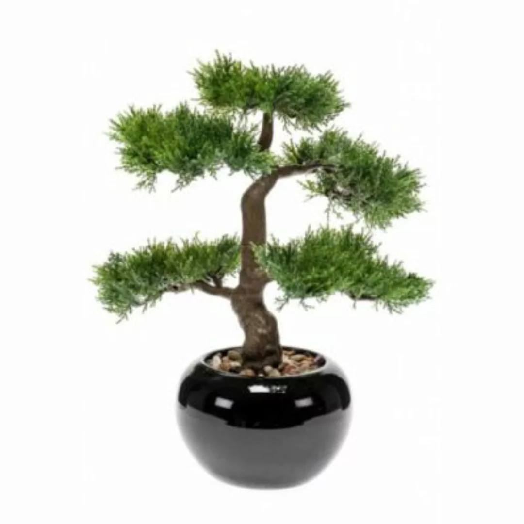 Emerald Kunstpflanze Bonsai Zeder Grün 34 cm 420003 grün günstig online kaufen