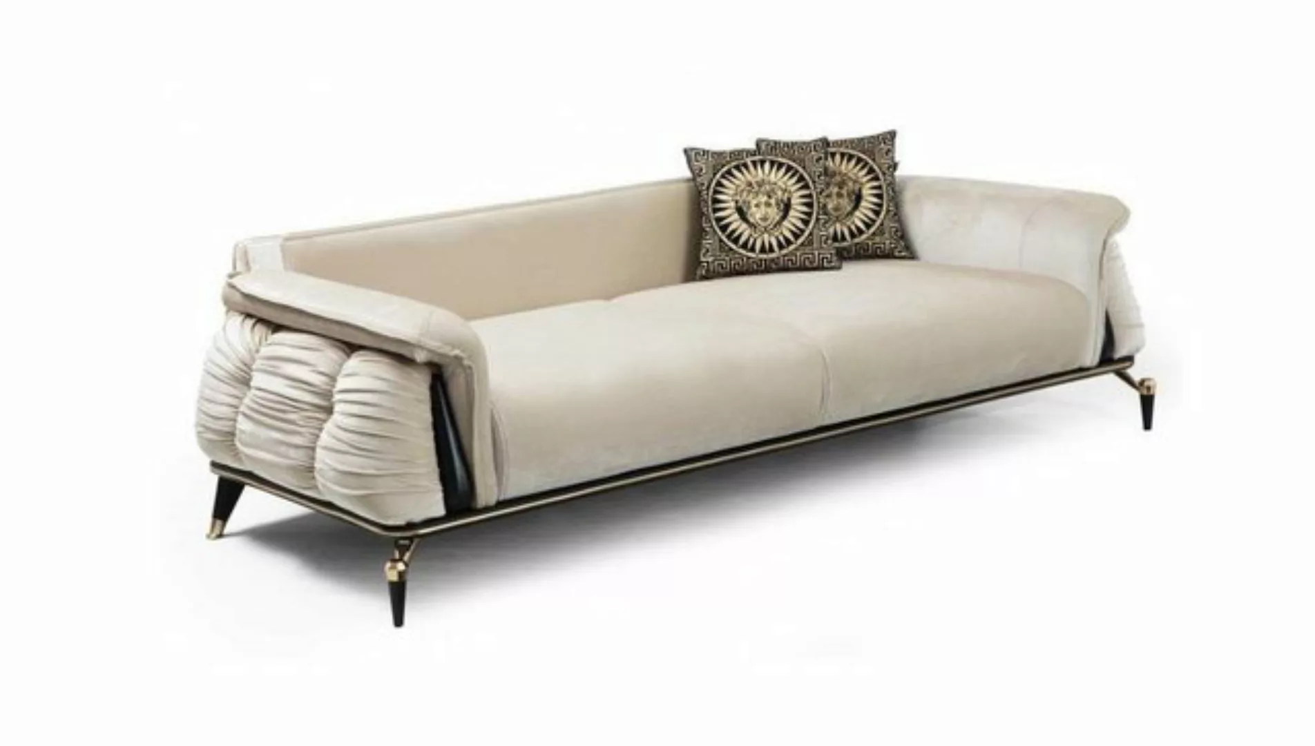 JVmoebel 3-Sitzer Stilvoll Sofa 3 Sitzer Wohnzimmer Perfekt Textil Sofa Pol günstig online kaufen