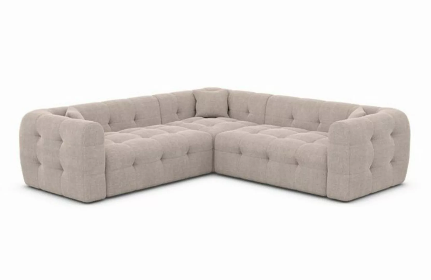 Sofa Dreams Ecksofa Sofa Polsterstoff Eckcouch Samt Lounge Couch Sevilla L günstig online kaufen