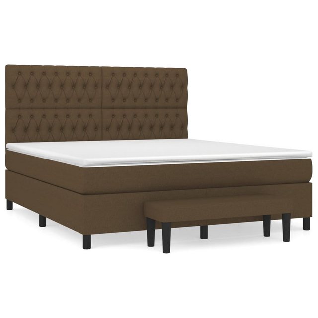 vidaXL Boxspringbett Boxspringbett mit Matratze und Fusshocker Stoff (180 x günstig online kaufen