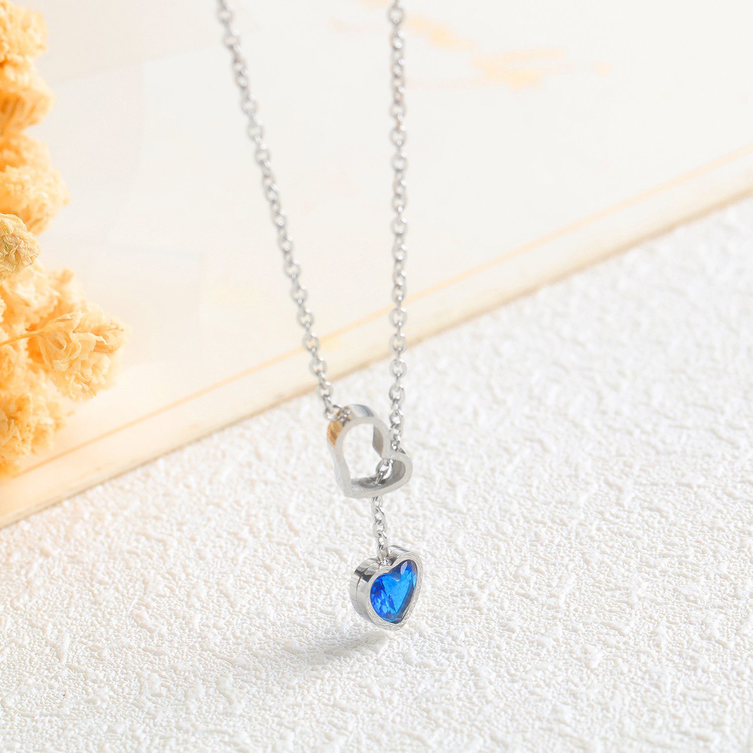 COLLEZIONE ALESSANDRO Kette mit Anhänger "Cuore", mit Glasstein günstig online kaufen