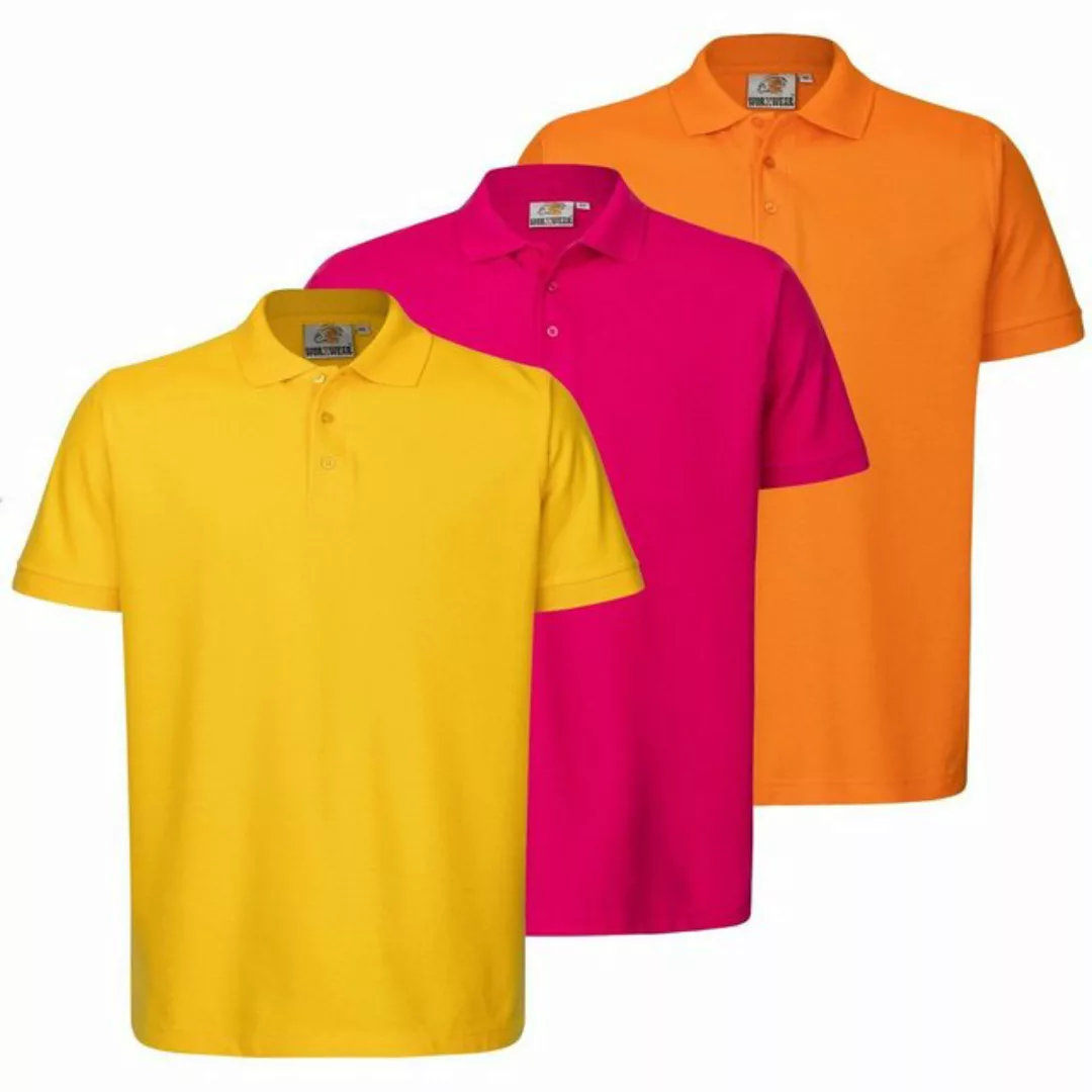 WORXWEAR Poloshirt Herren (Spar-Set, 3er-Pack) strapazierfähiges Poloshirt günstig online kaufen