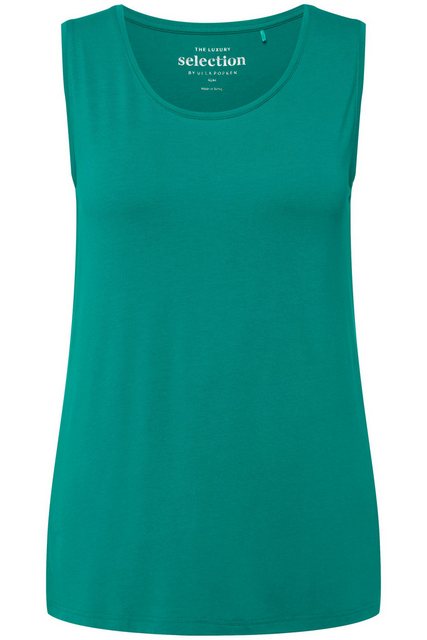 Ulla Popken Longtop Top Classic Fit Rundhals Stretch breite Träger günstig online kaufen