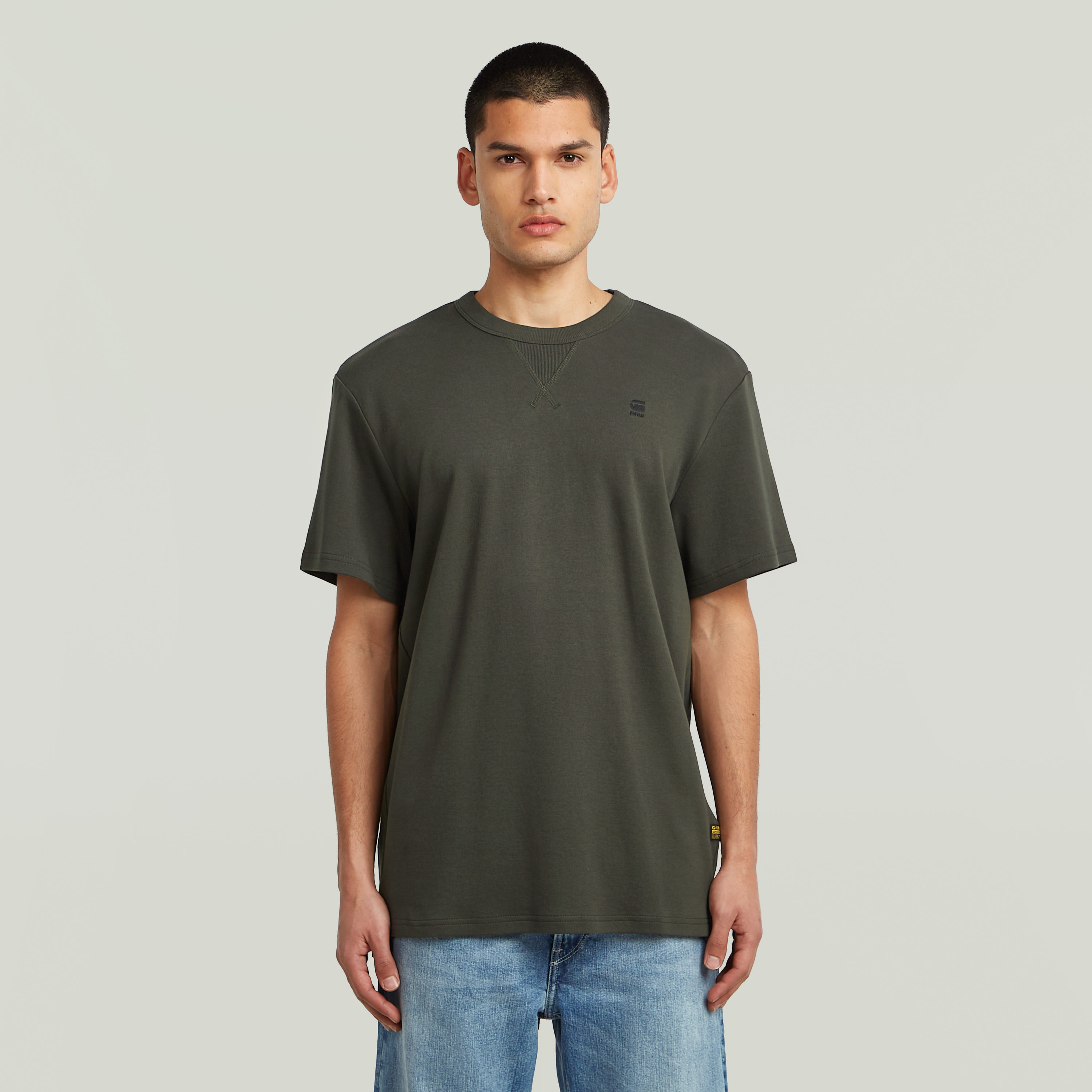 G-STAR T-Shirt "Nifous", Rundhals, mit Rippeinsatz günstig online kaufen
