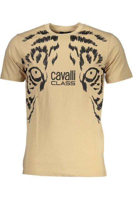 Cavalli Class T-Shirt Elegantes Herren T-Shirt Beige mit Rundhals und günstig online kaufen