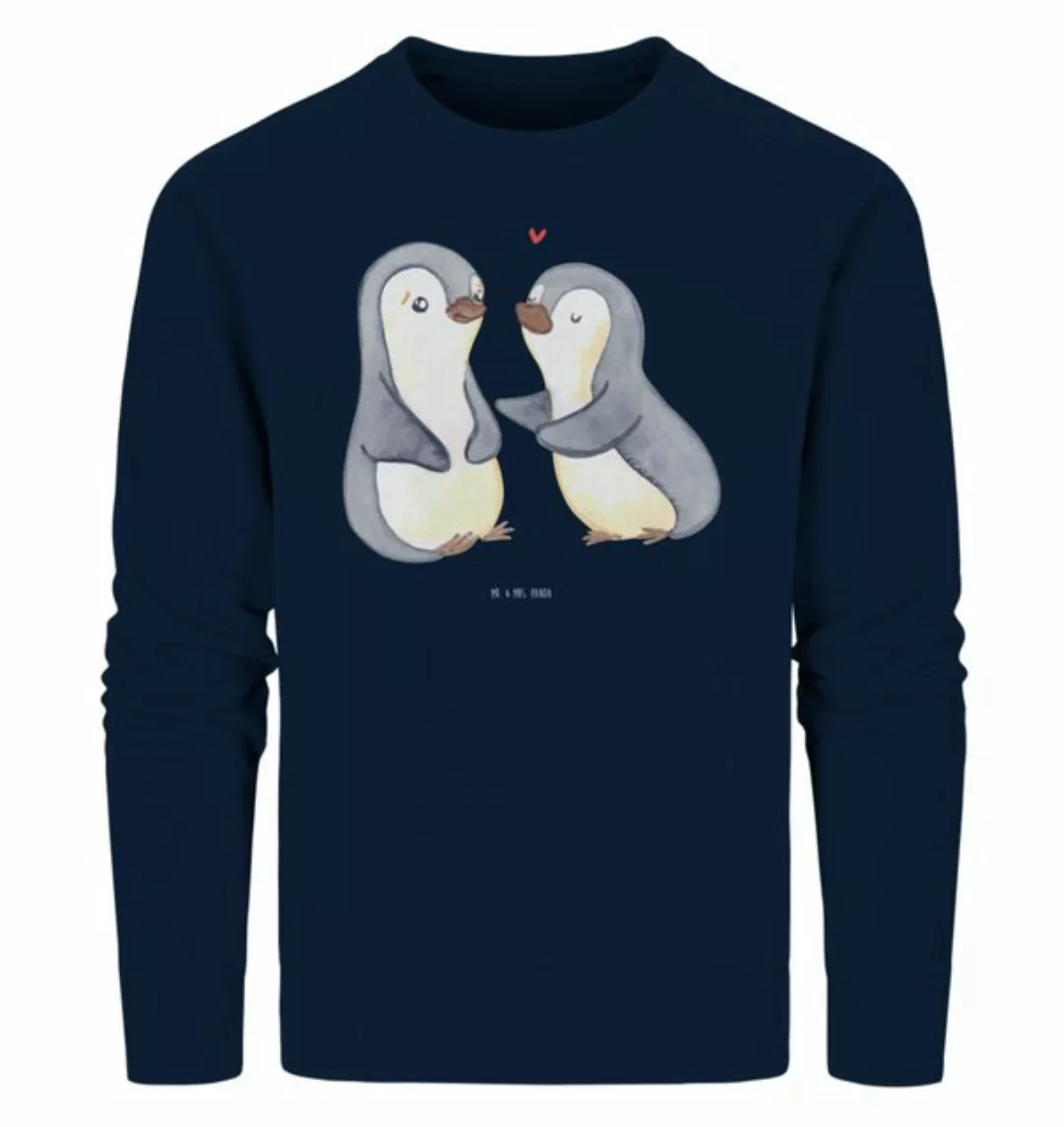 Mr. & Mrs. Panda Longpullover Größe M Pinguine trösten - French Navy - Gesc günstig online kaufen