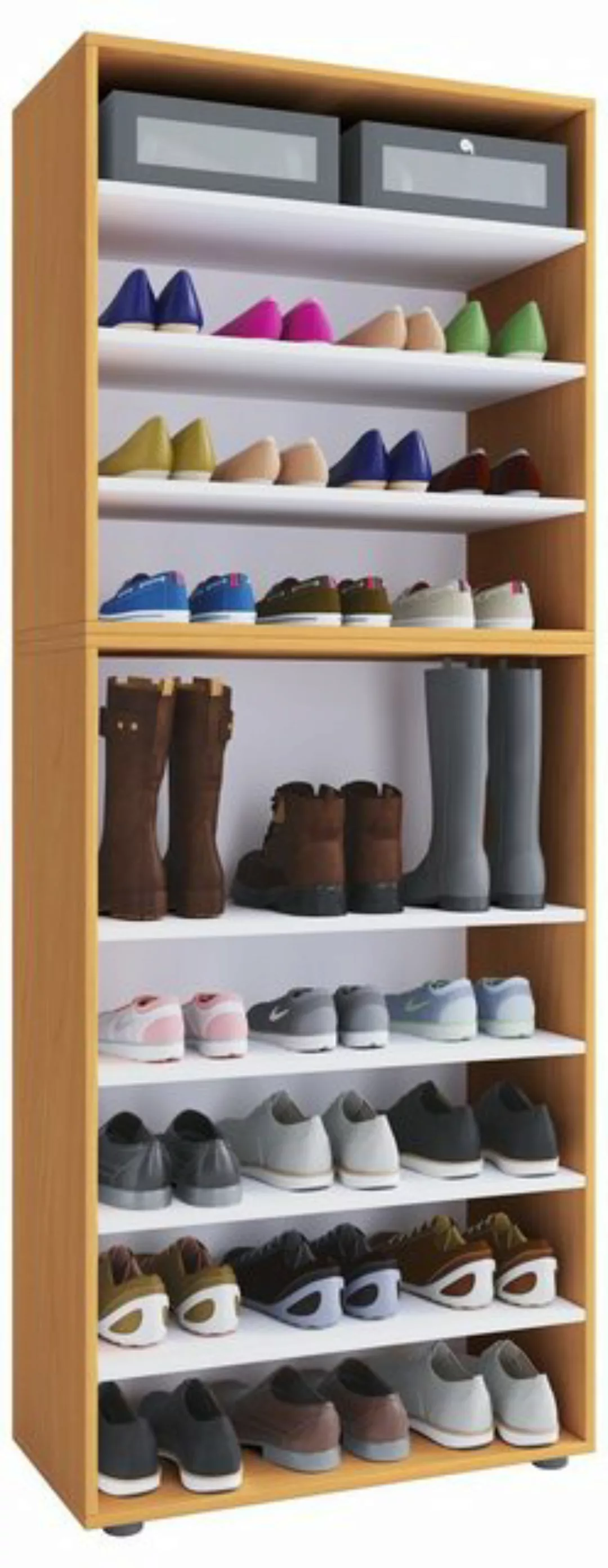 VCM Schuhschrank "VCM Holz-Schuhregal  Maße: H. 183 x B. 70 x T. 37 cm Allz günstig online kaufen