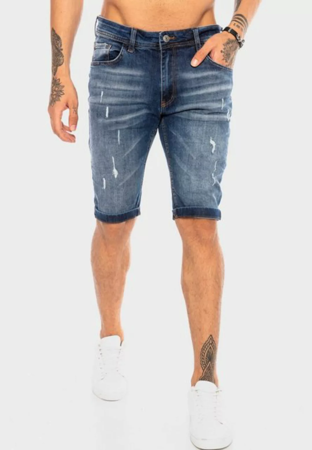 RedBridge Jeansshorts Red Bridge Herren Jeans Shorts Kurze Hose Denim fetzi günstig online kaufen