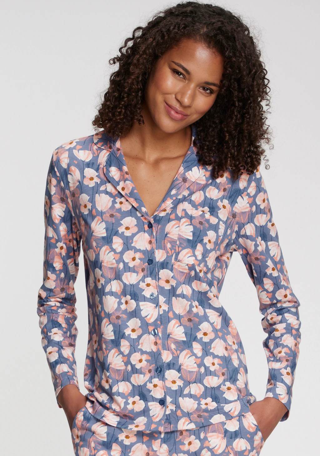 Vivance Dreams Pyjamaoberteil, mit schönem Allover-Muster günstig online kaufen