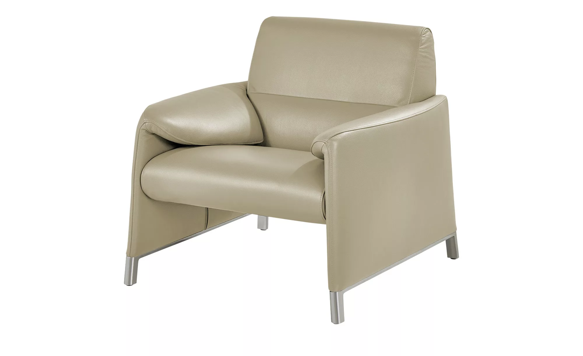 Ledersessel - beige - 90 cm - 84 cm - 88 cm - Polstermöbel > Sessel > Cockt günstig online kaufen