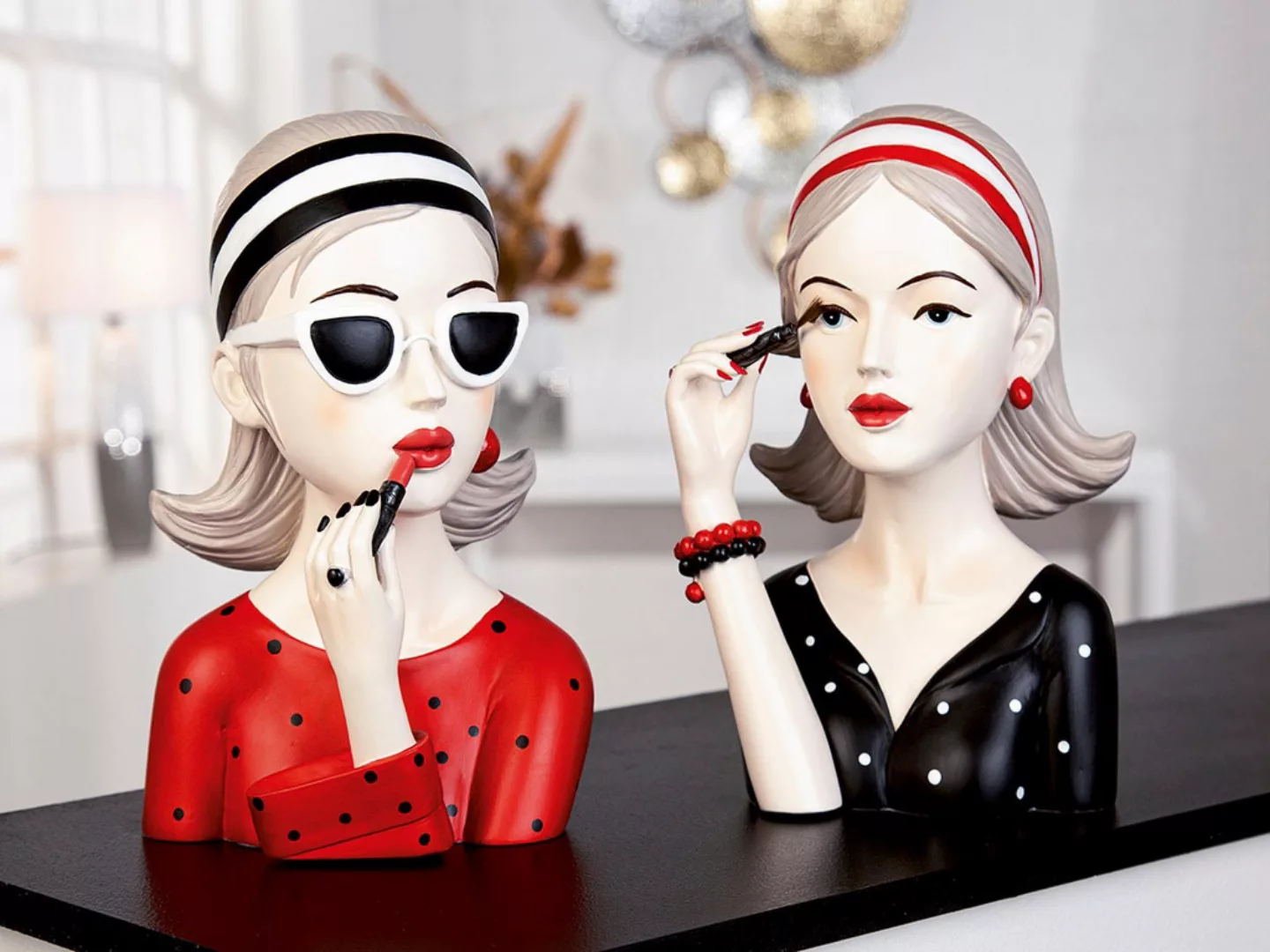 GILDE Dekofigur "Figur Lady mit rotem Lippenstift" günstig online kaufen