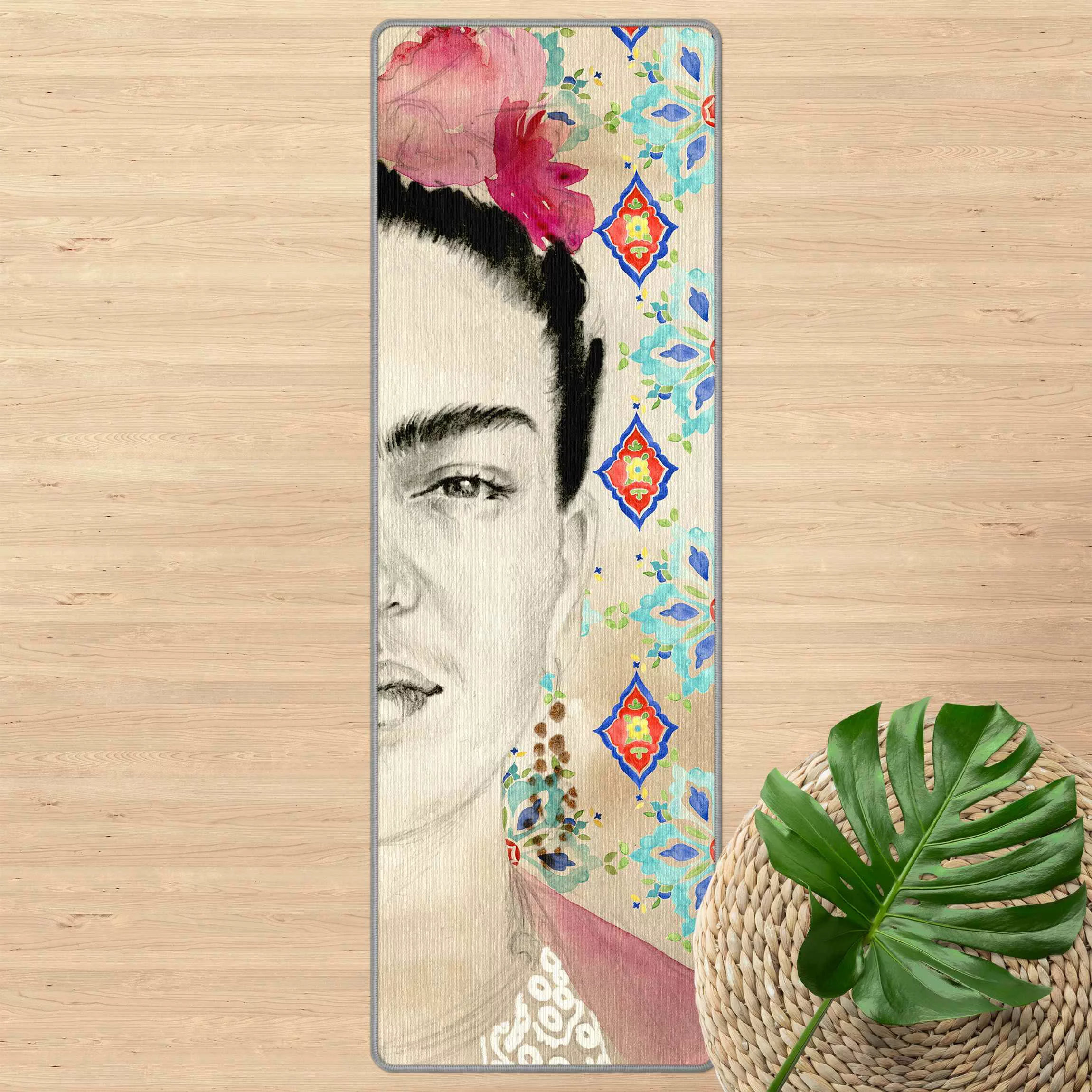 Teppich Frida mit rosa Blüten I günstig online kaufen
